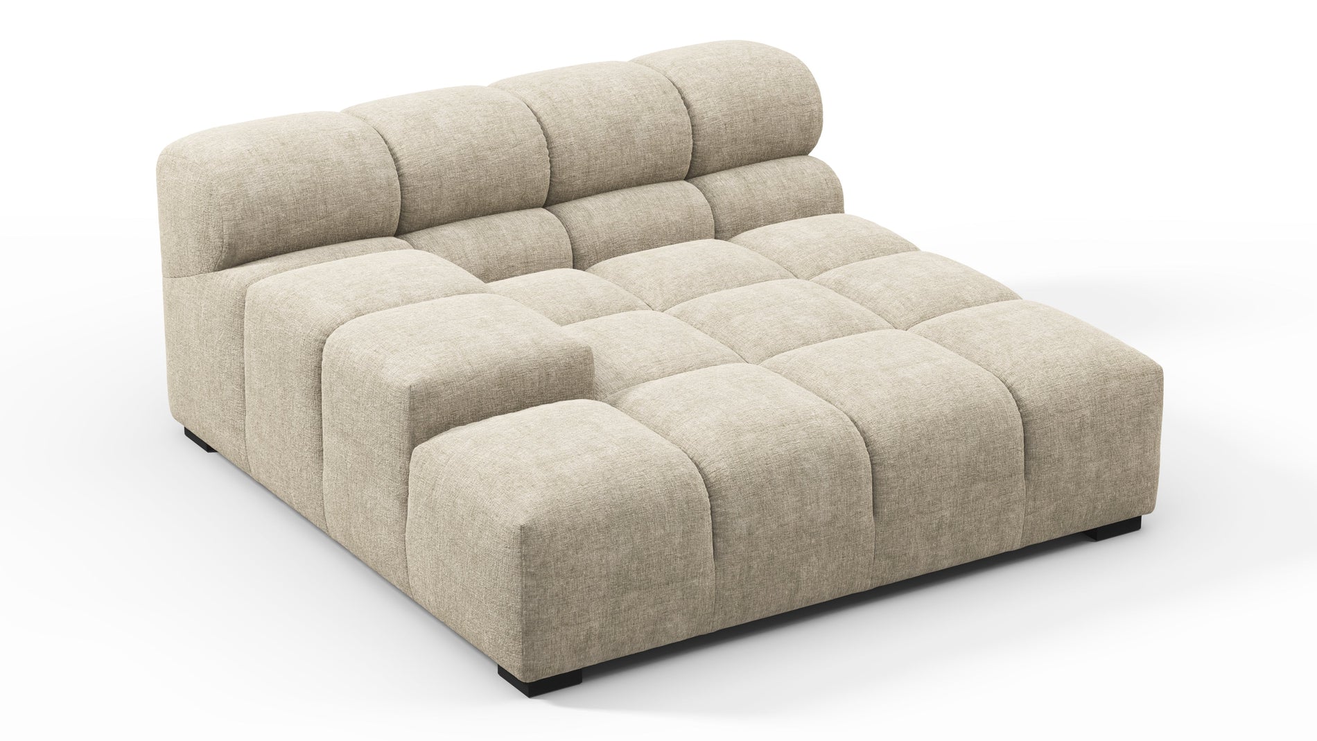 TuftyBeige Gray Chenille