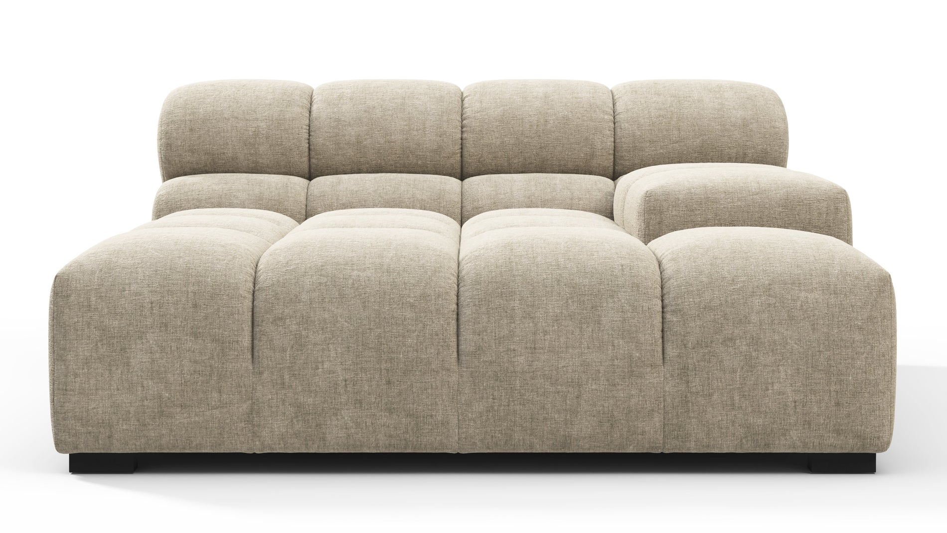 TuftyBeige Gray Chenille