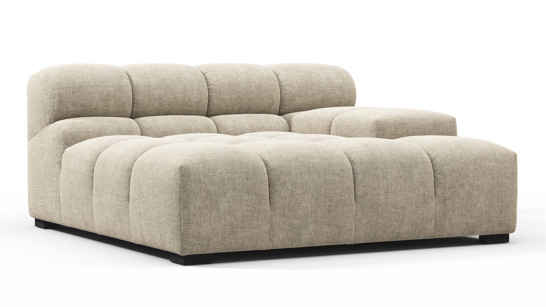 TuftyBeige Gray Chenille
