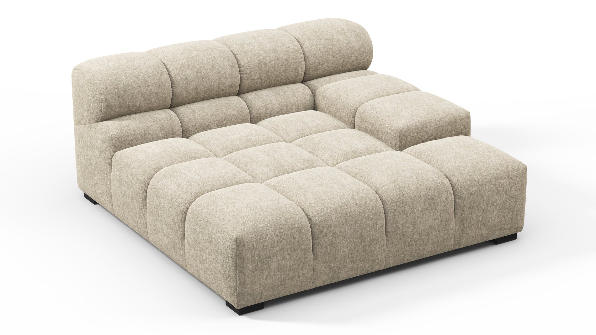 TuftyBeige Gray Chenille
