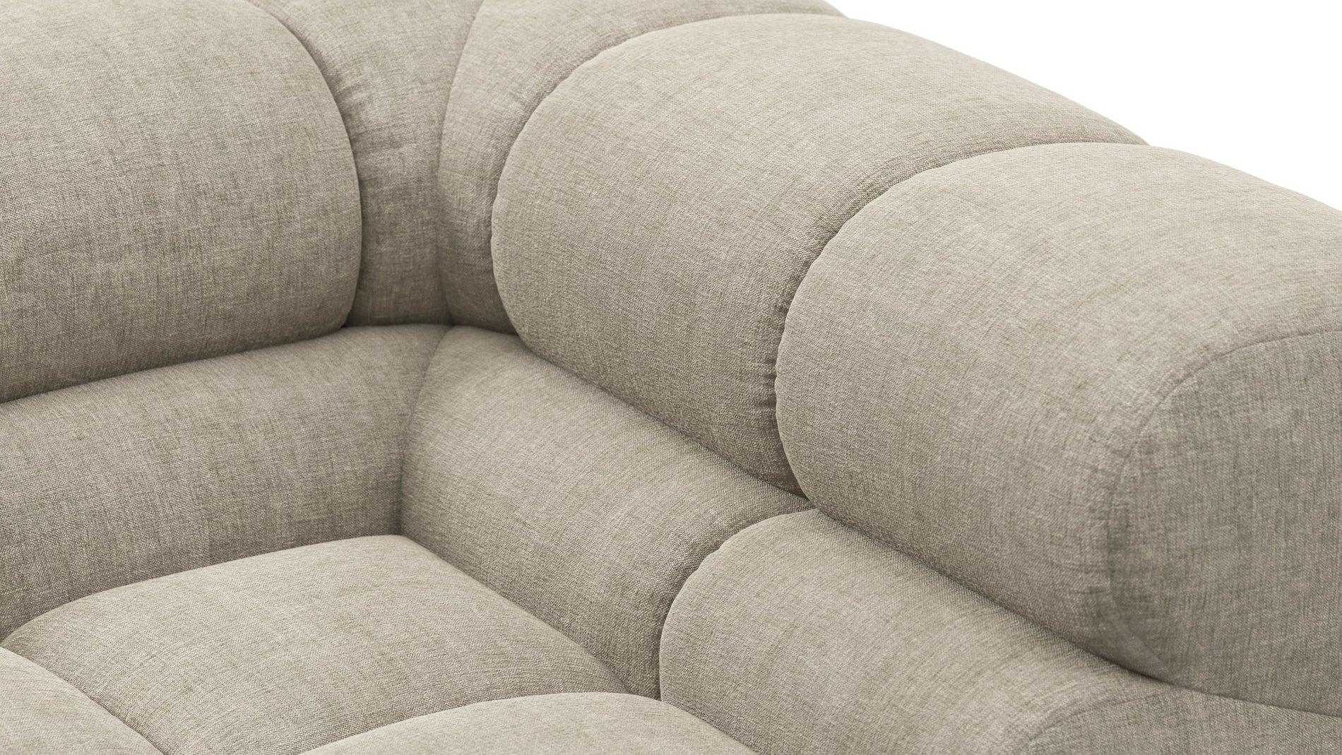 TuftyBeige Gray Chenille