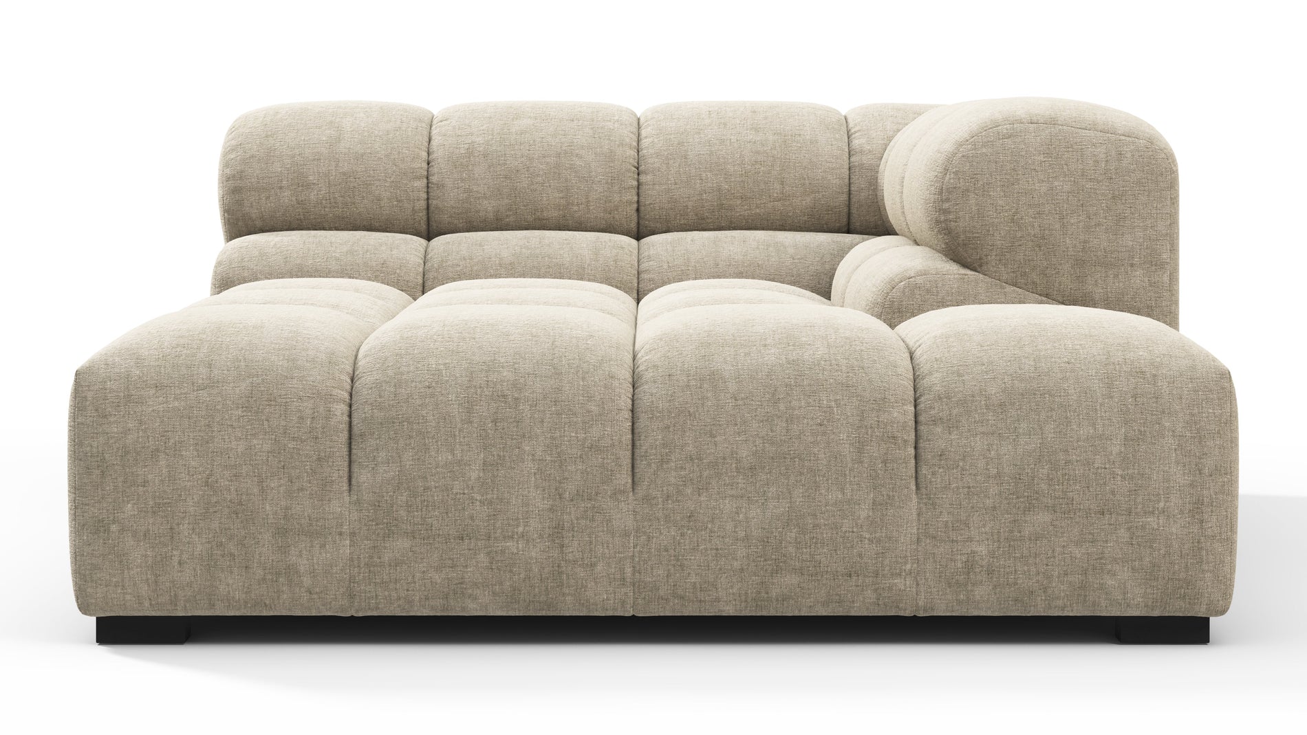 TuftyBeige Gray Chenille