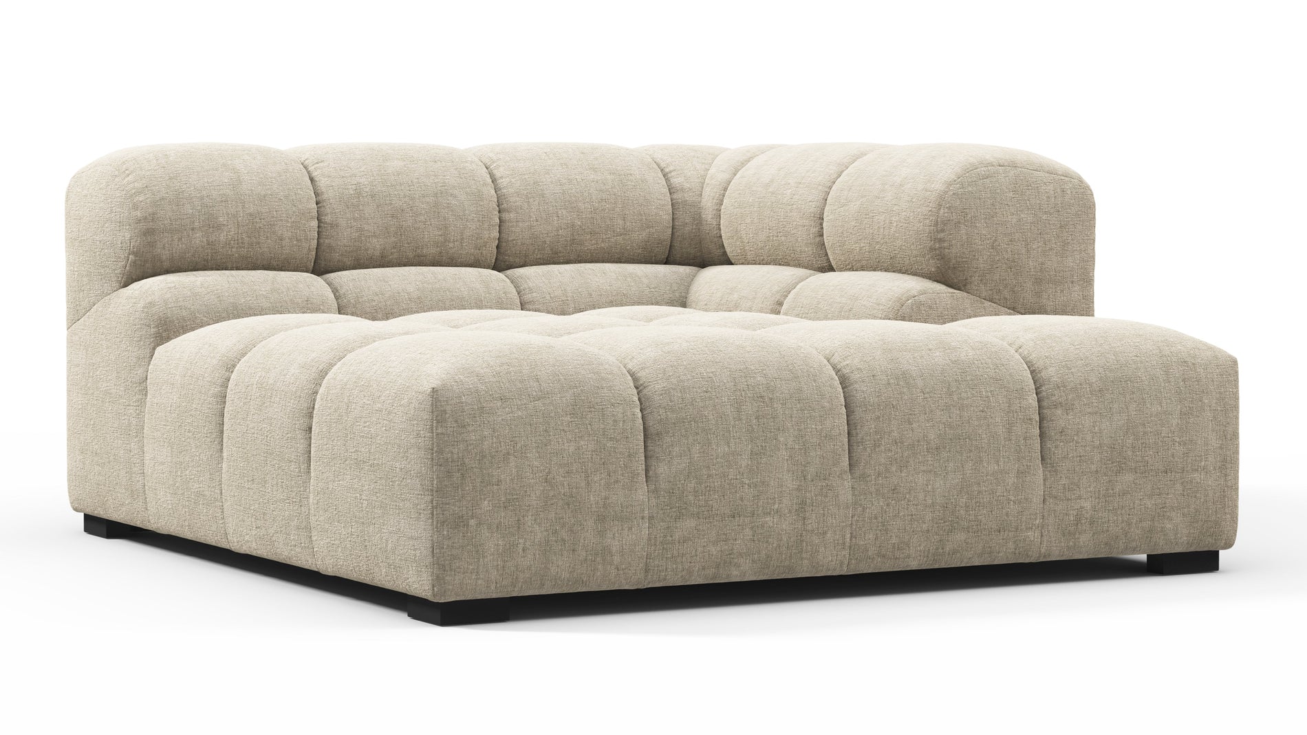 TuftyBeige Gray Chenille