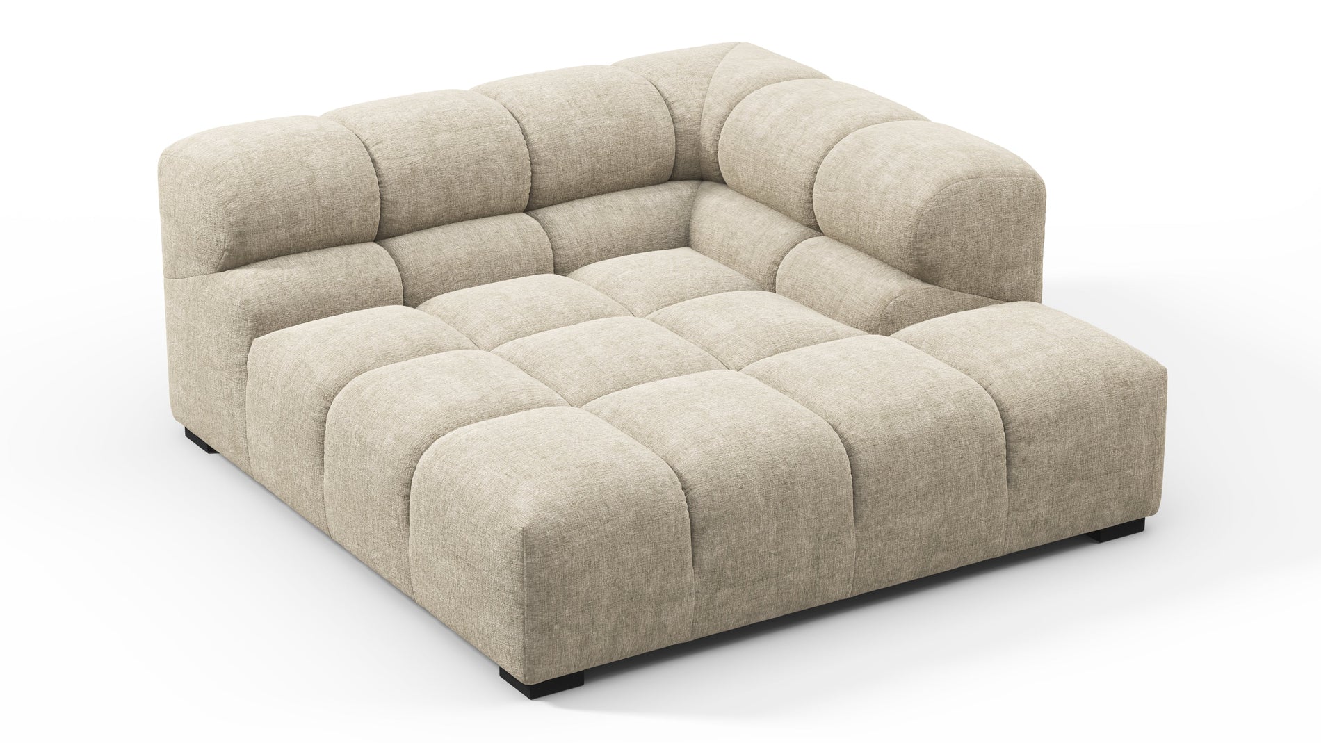 TuftyBeige Gray Chenille