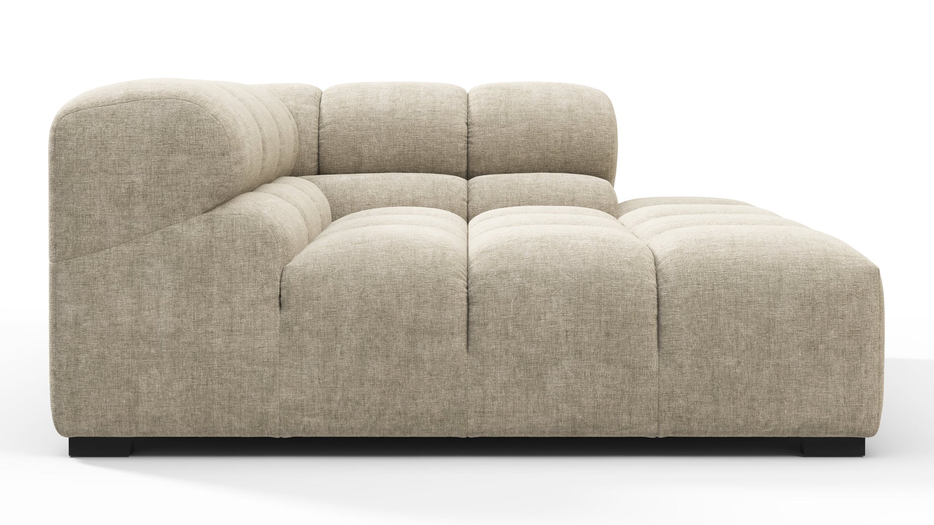 TuftyBeige Gray Chenille