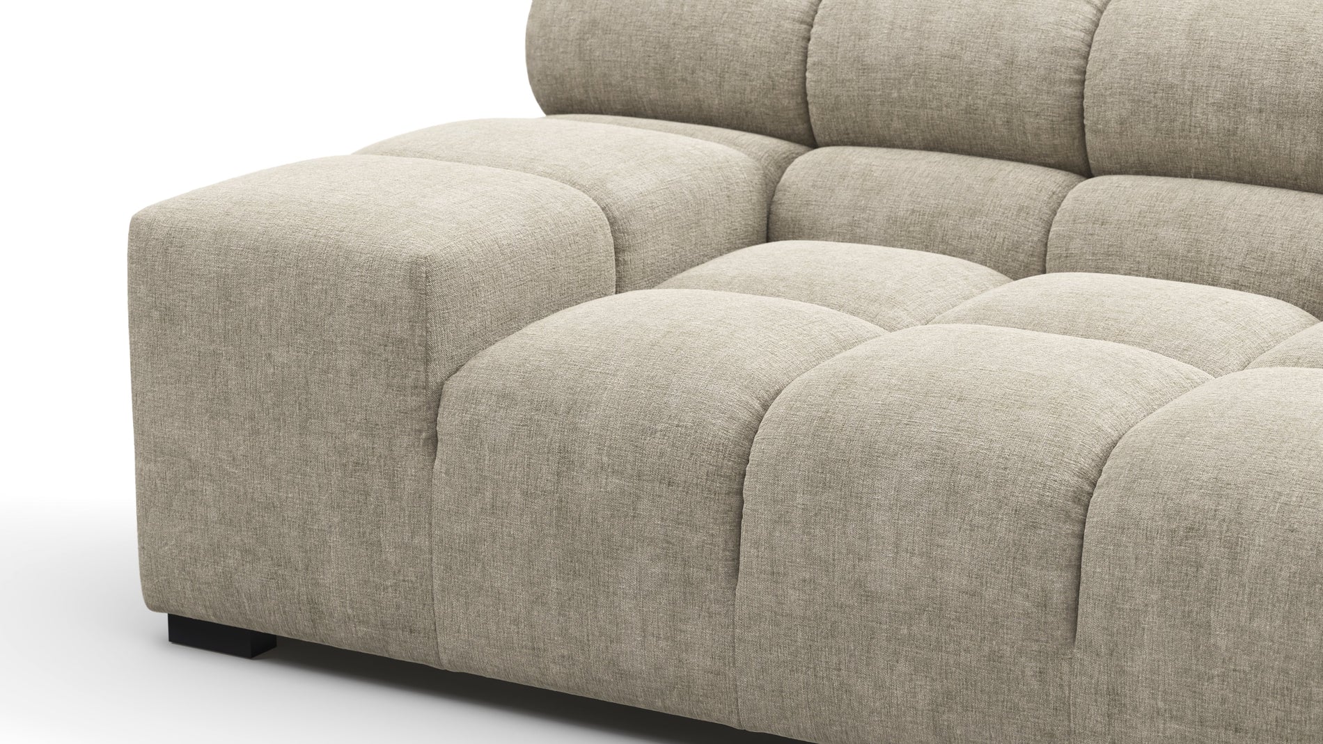 TuftyBeige Gray Chenille