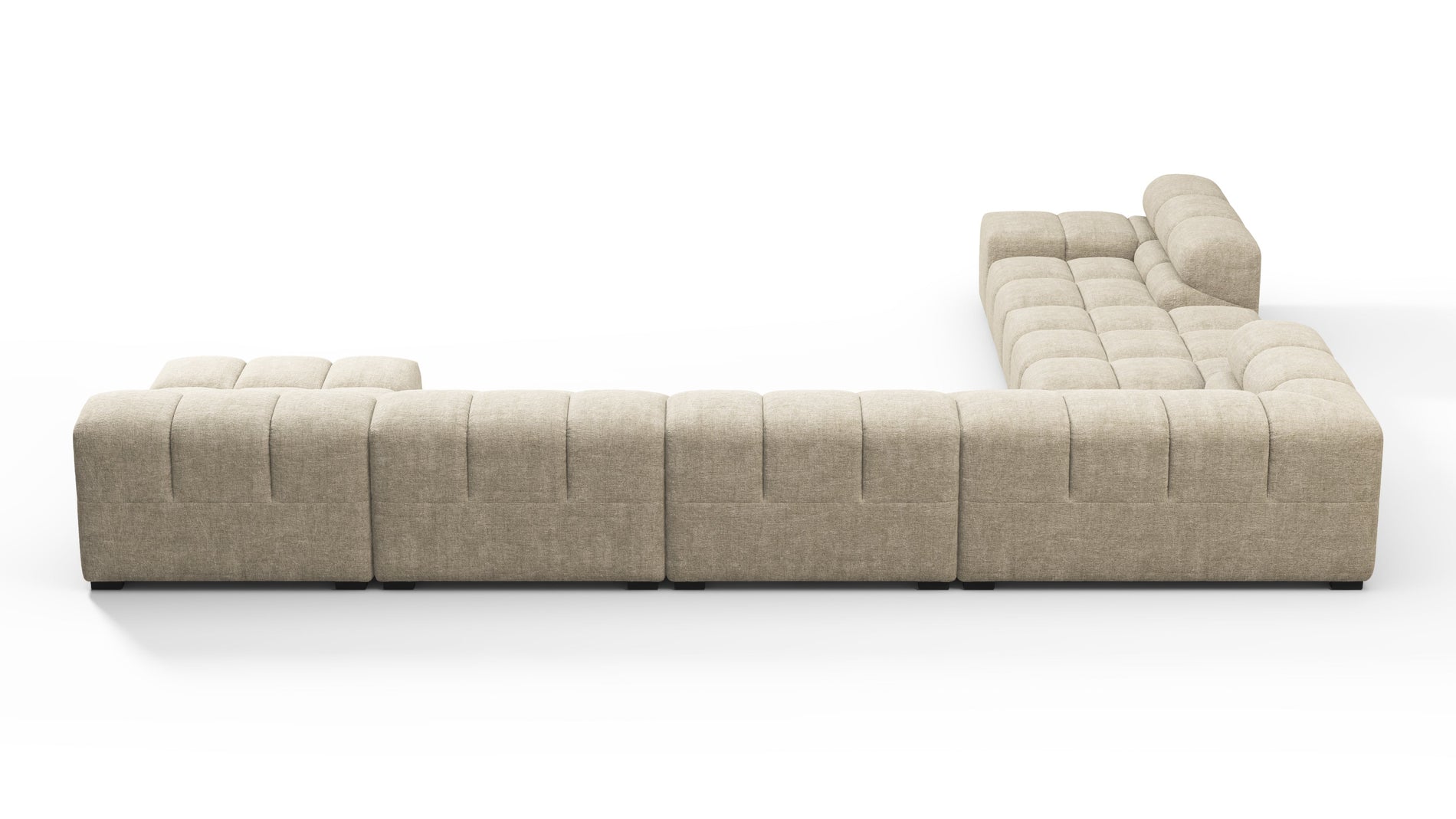 TuftyBeige Gray Chenille