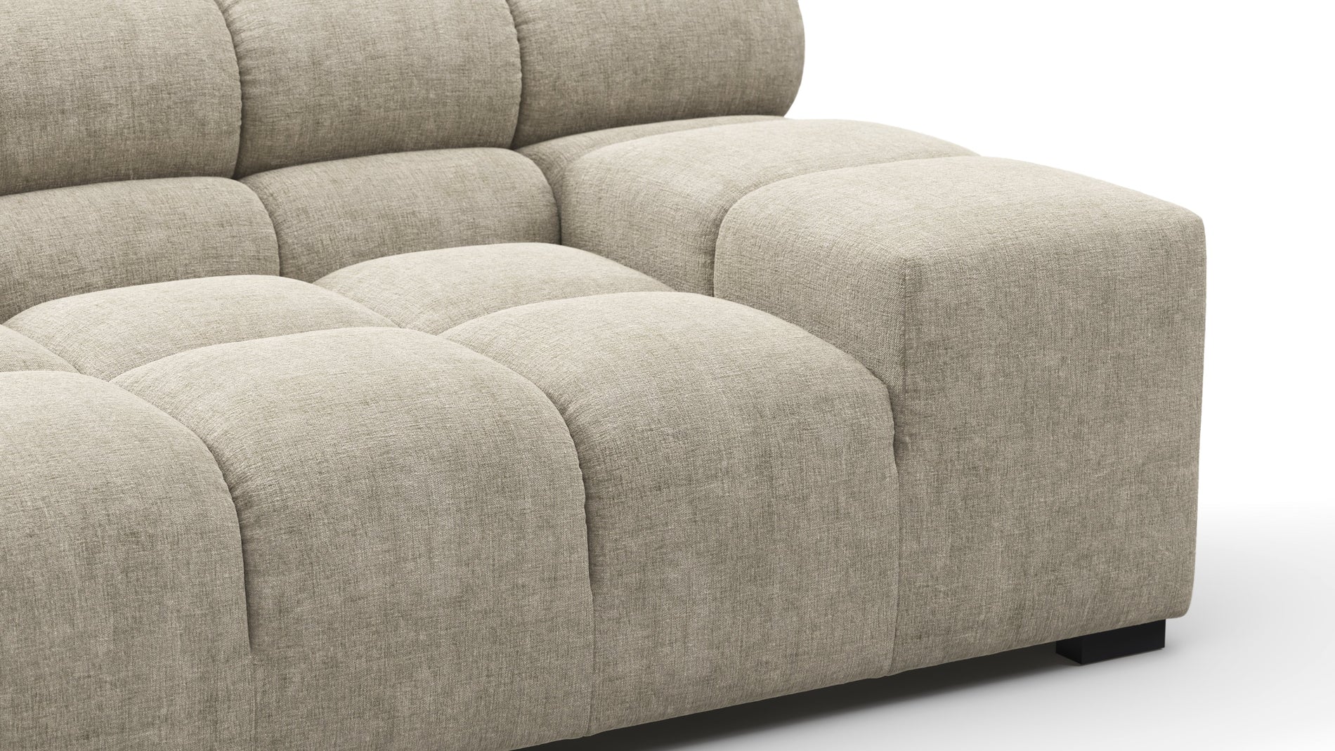 TuftyBeige Gray Chenille