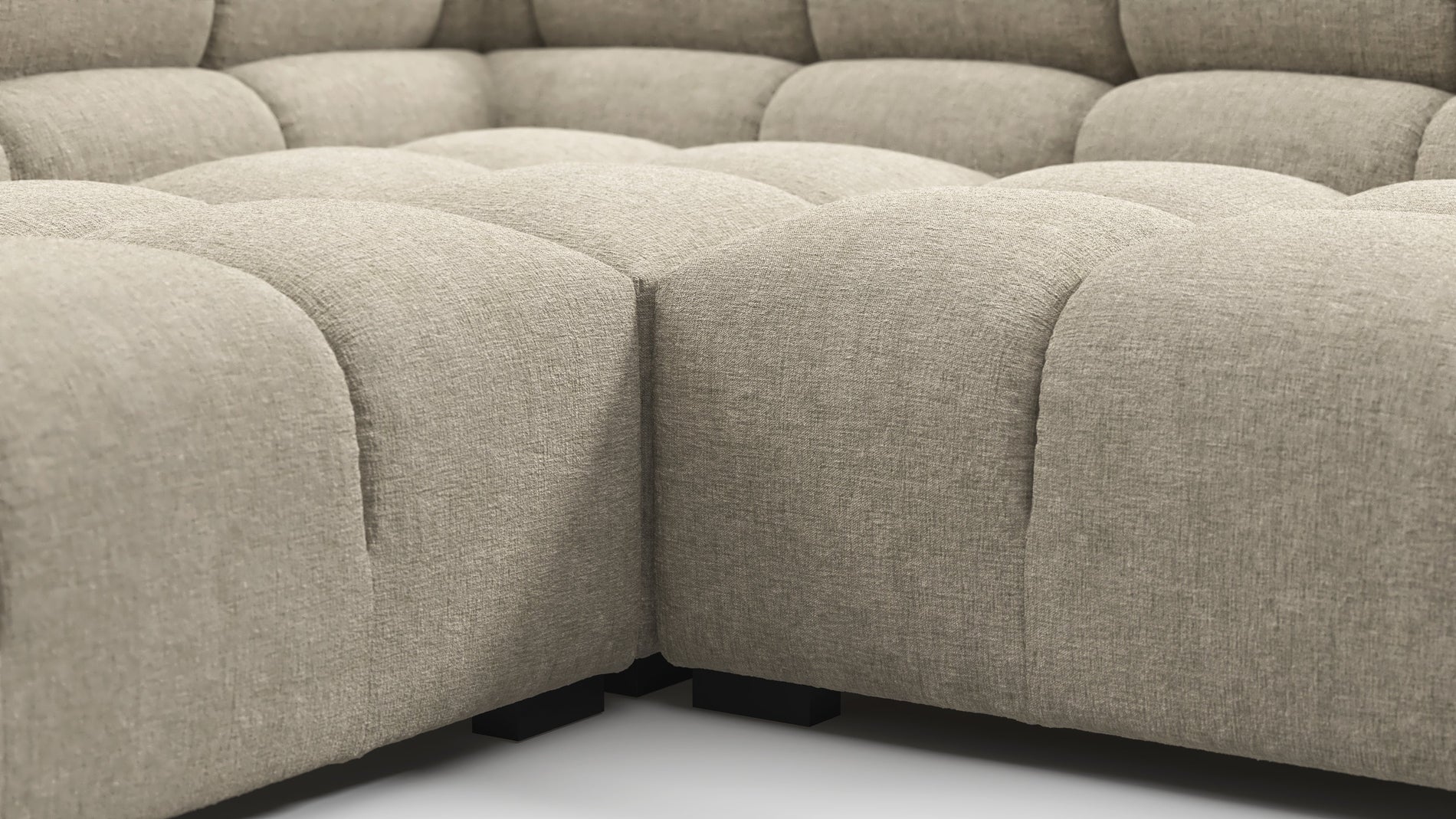 TuftyBeige Gray Chenille