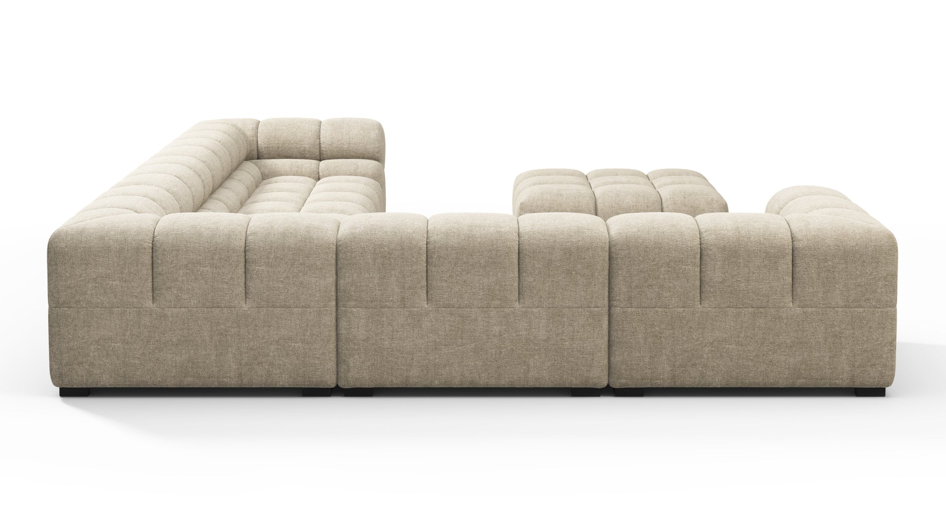TuftyBeige Gray Chenille