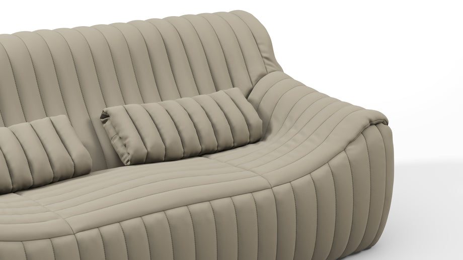 SandraBeige Gray Vegan Leather