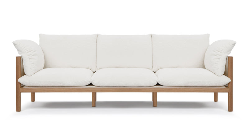 CoombeCoombe - Coombe Sofa, Eggshell Boucle and Oak