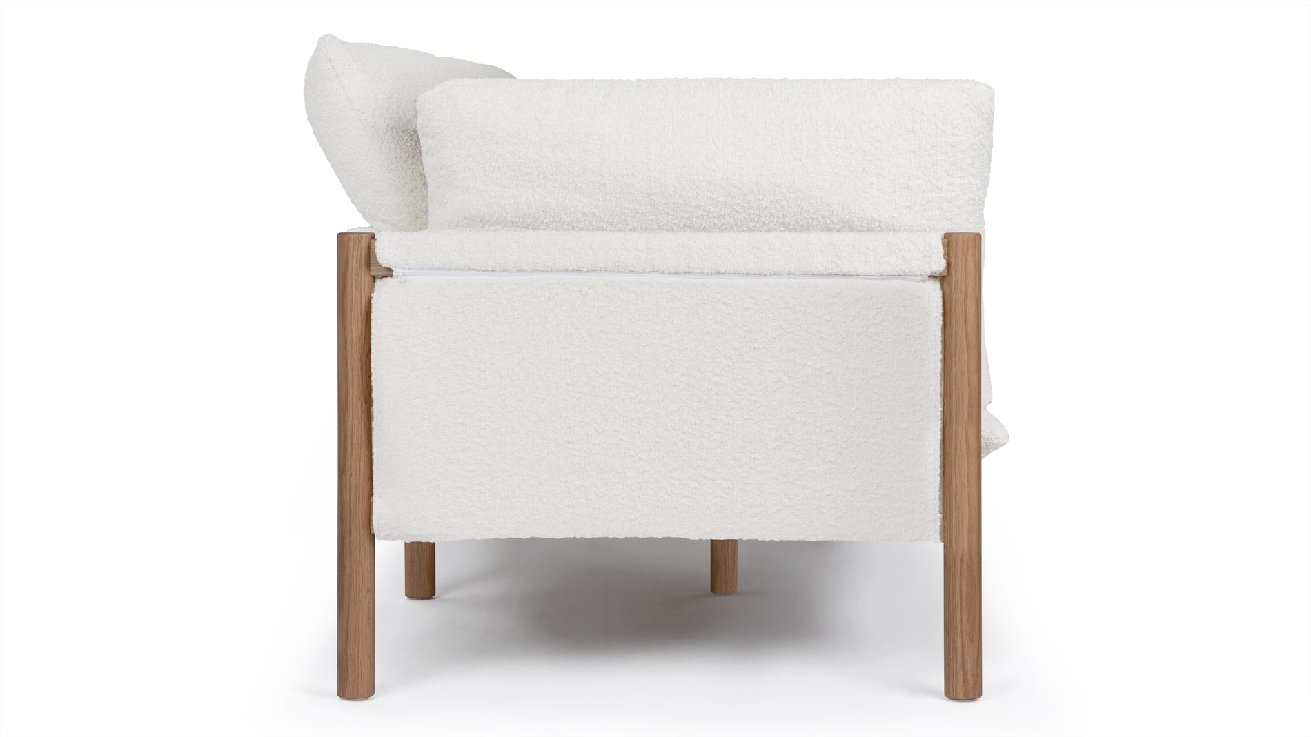 CoombeCoombe - Coombe Sofa, Eggshell Boucle and Oak