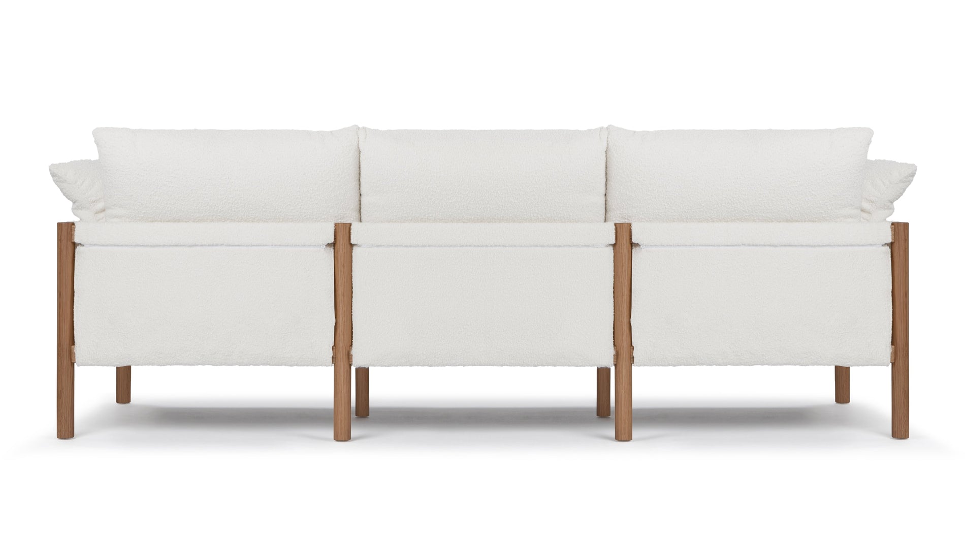 CoombeCoombe - Coombe Sofa, Eggshell Boucle and Oak