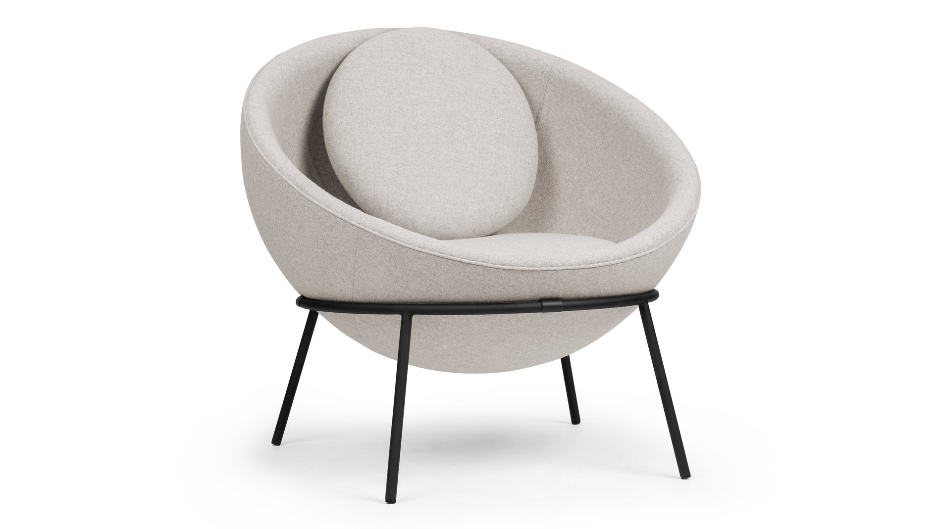 DelphiDelphi - Delphi Bowl Chair, Wheat Gray Cashmere Wool