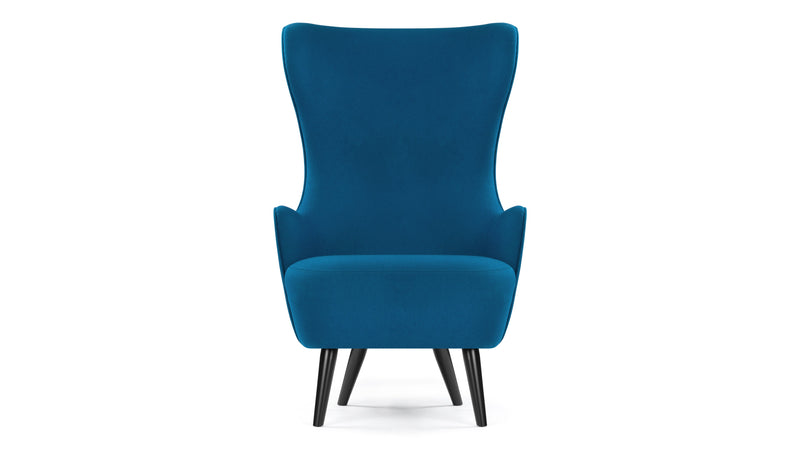 IslayIslay - Islay Wingback Stuhl, Indigo Blue Wolle