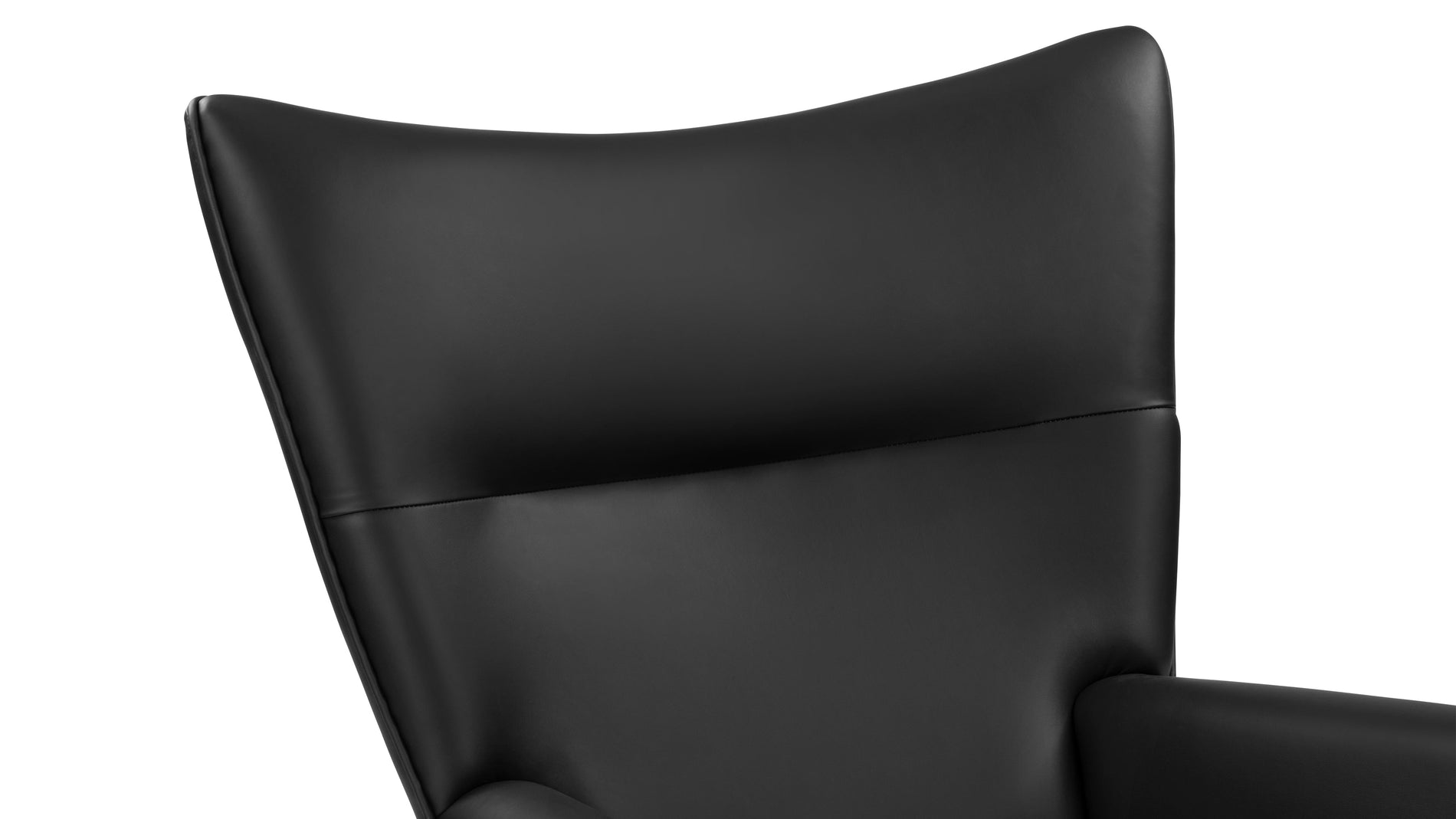 FlügelSchwarzes Premium -Leder