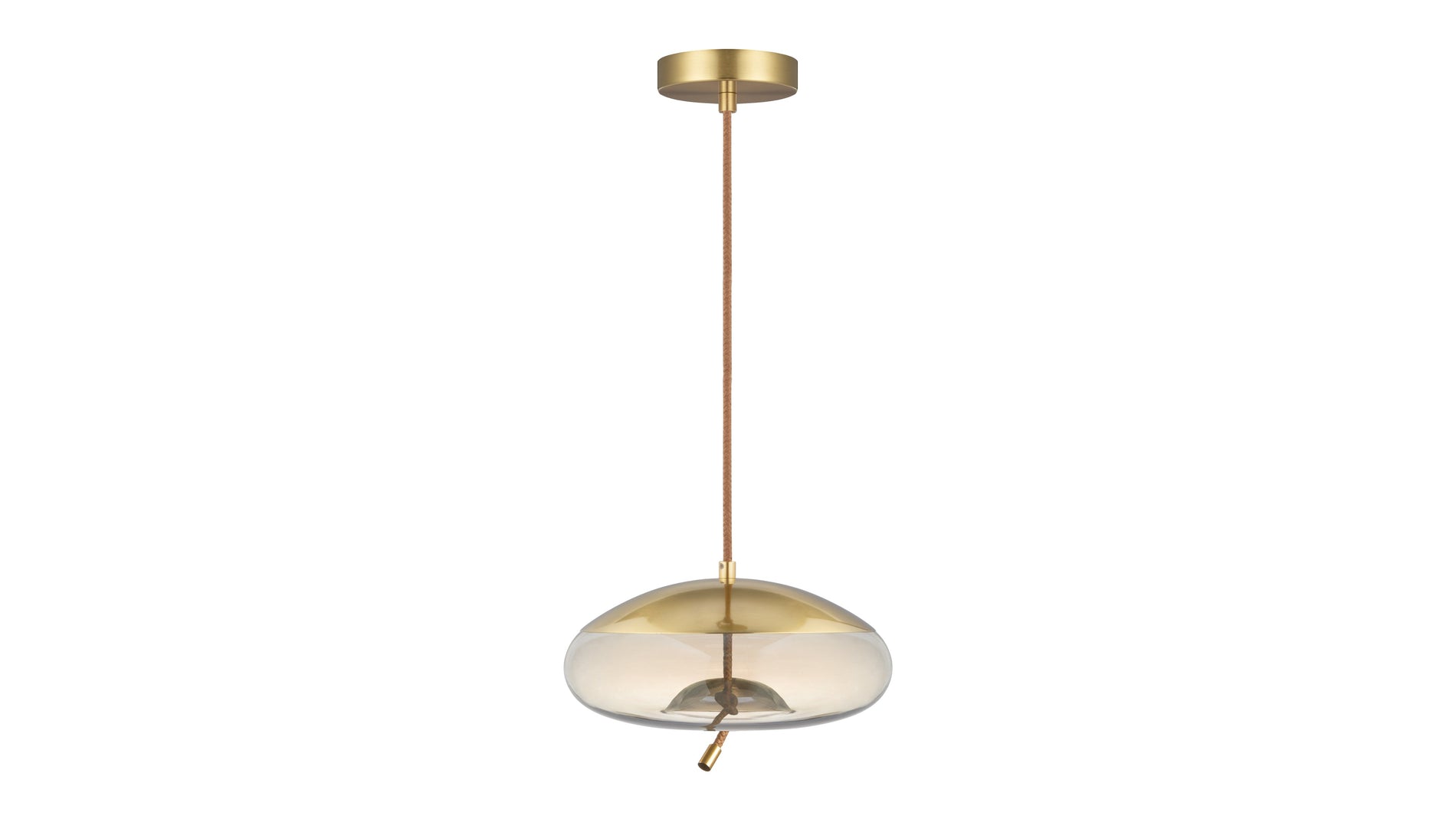 GenevaGeneva - Geneva Dome Pendant, Amber Glass