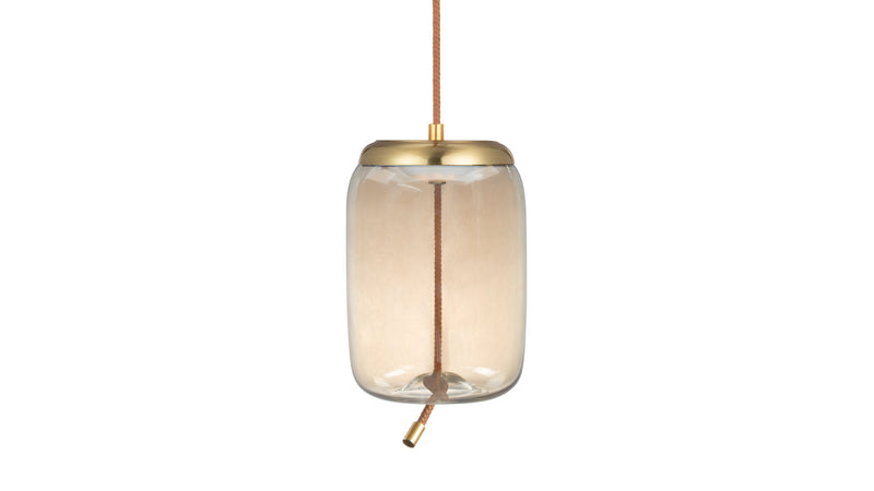 GenevaGeneva - Geneva Long Pendant, Amber Glass