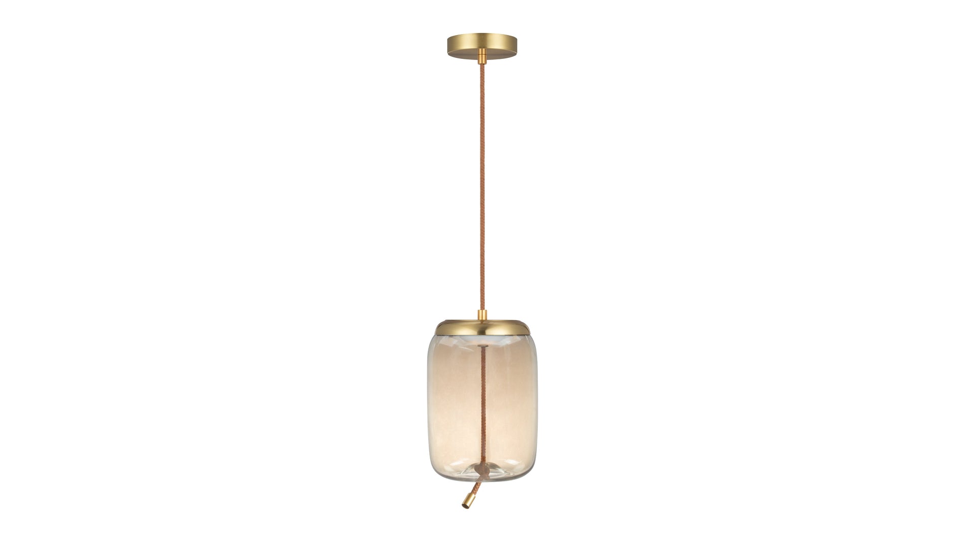 GenevaGeneva - Geneva Long Pendant, Amber Glass