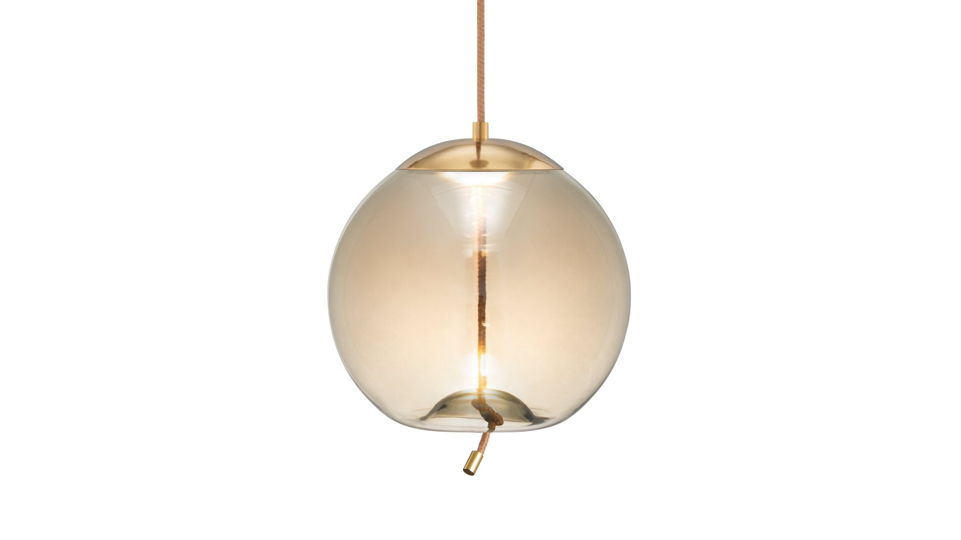 GenevaGeneva - Geneva Sphere Pendant, Amber Glass