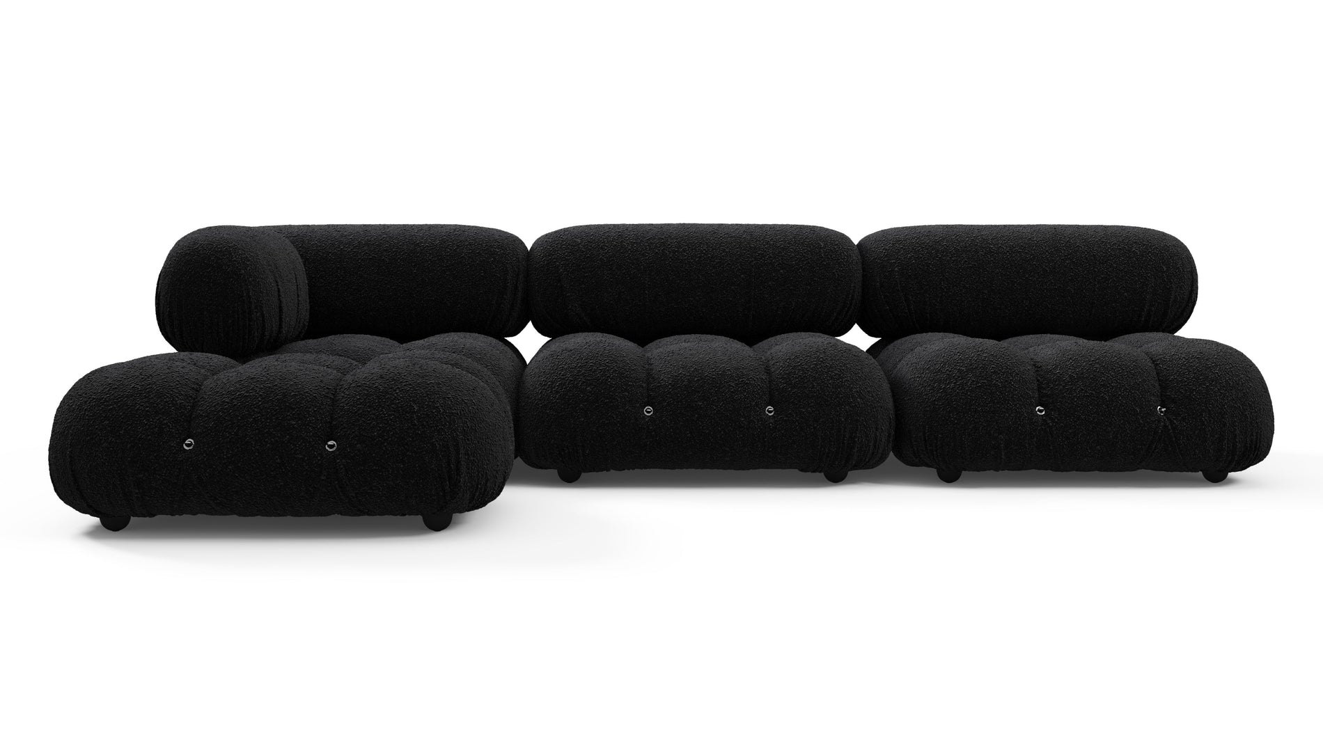 Bellini SectionalBlack Boucle