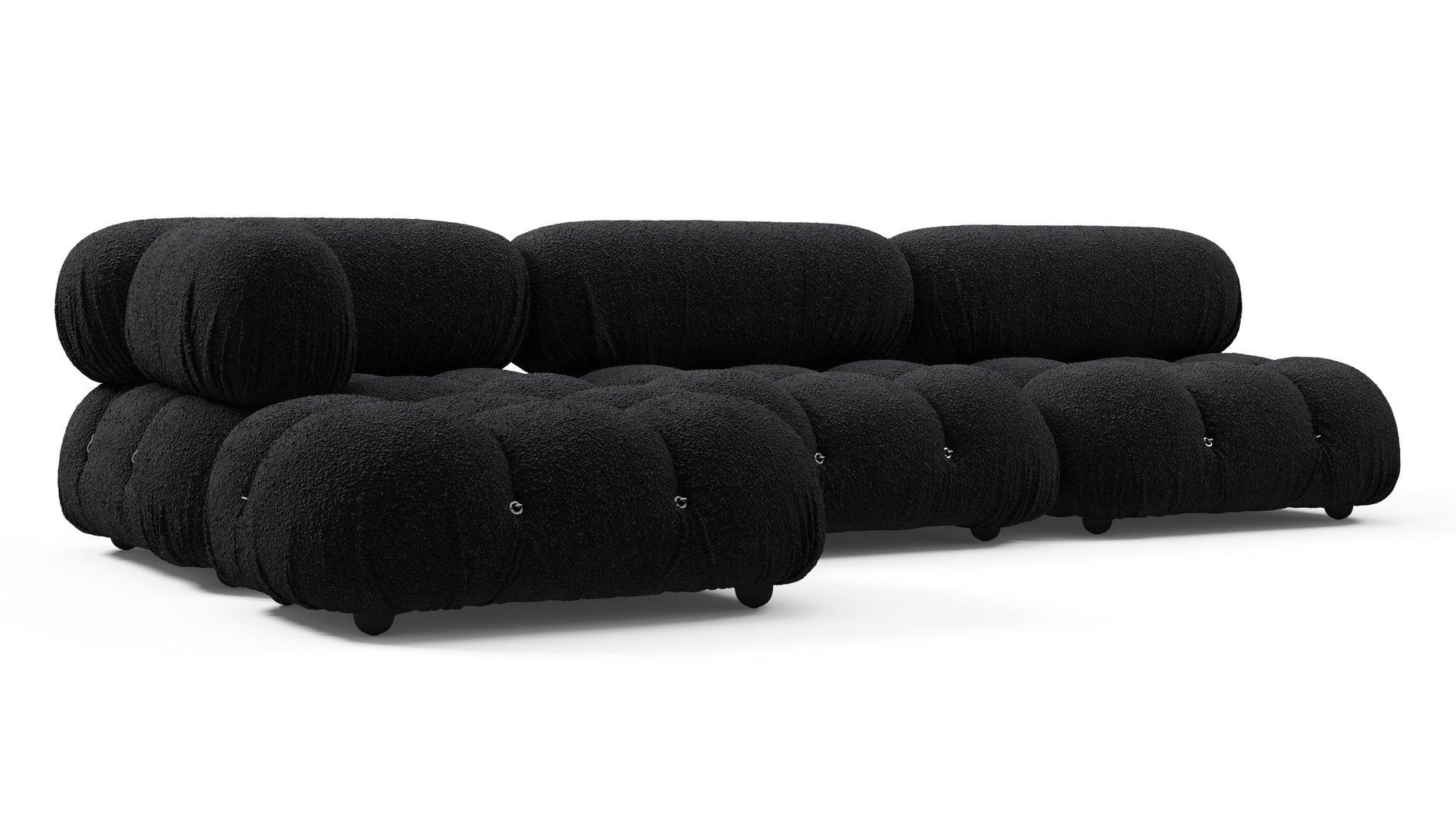 Bellini SectionalBlack Boucle
