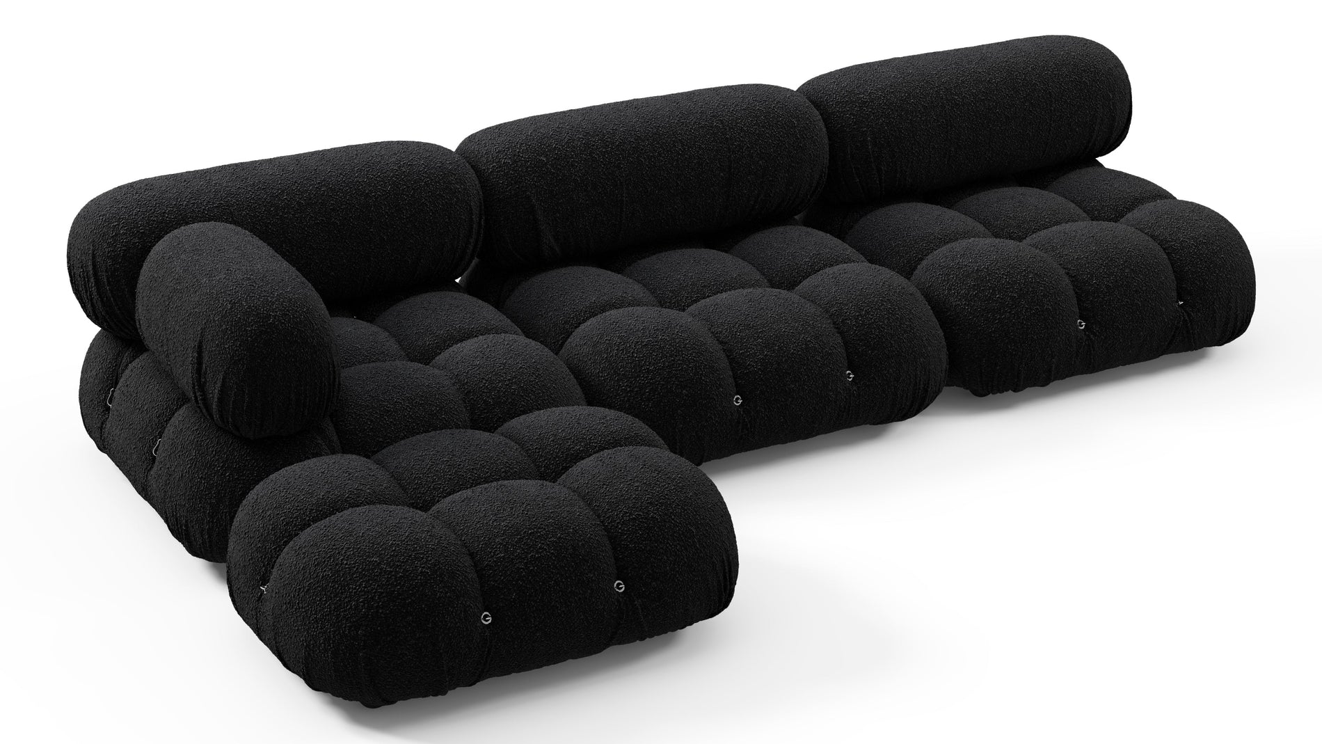 Bellini SectionalBlack Boucle
