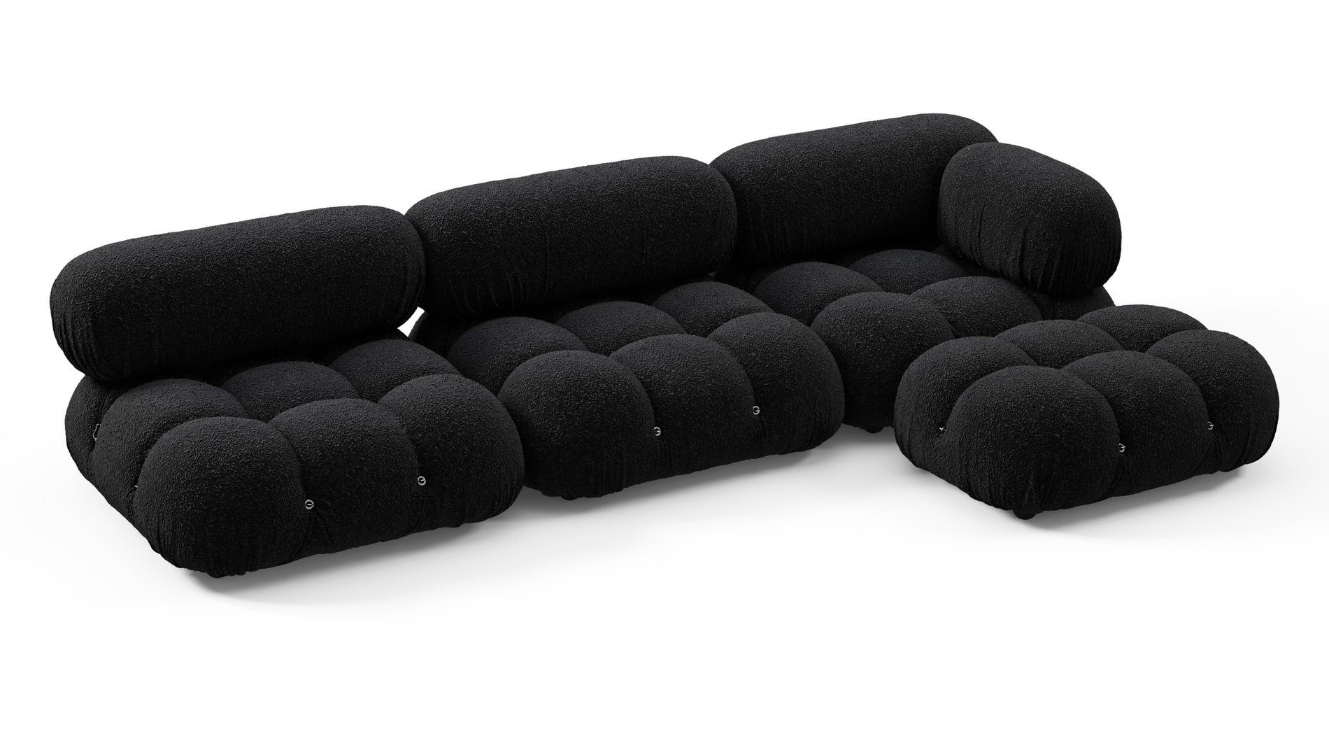 Bellini SectionalBlack Boucle