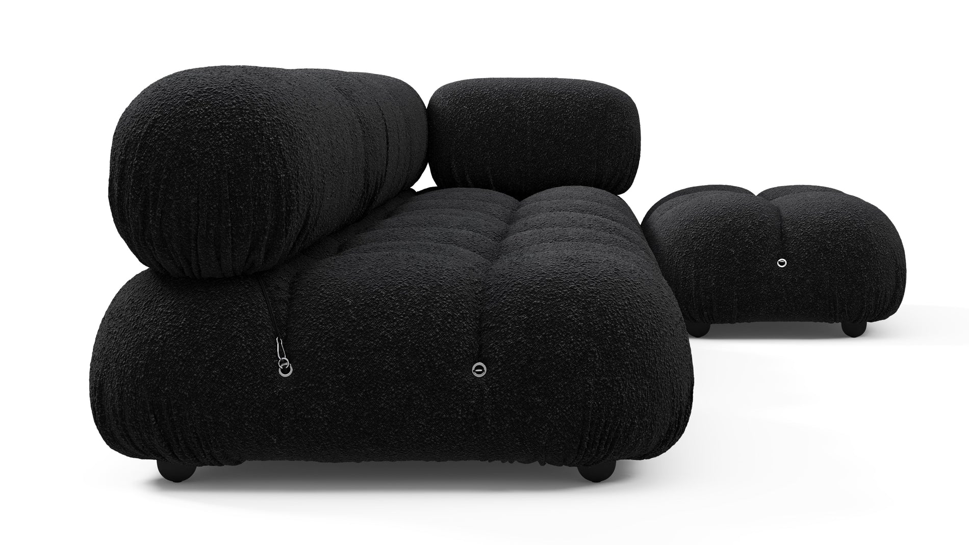 Bellini SectionalBlack Boucle