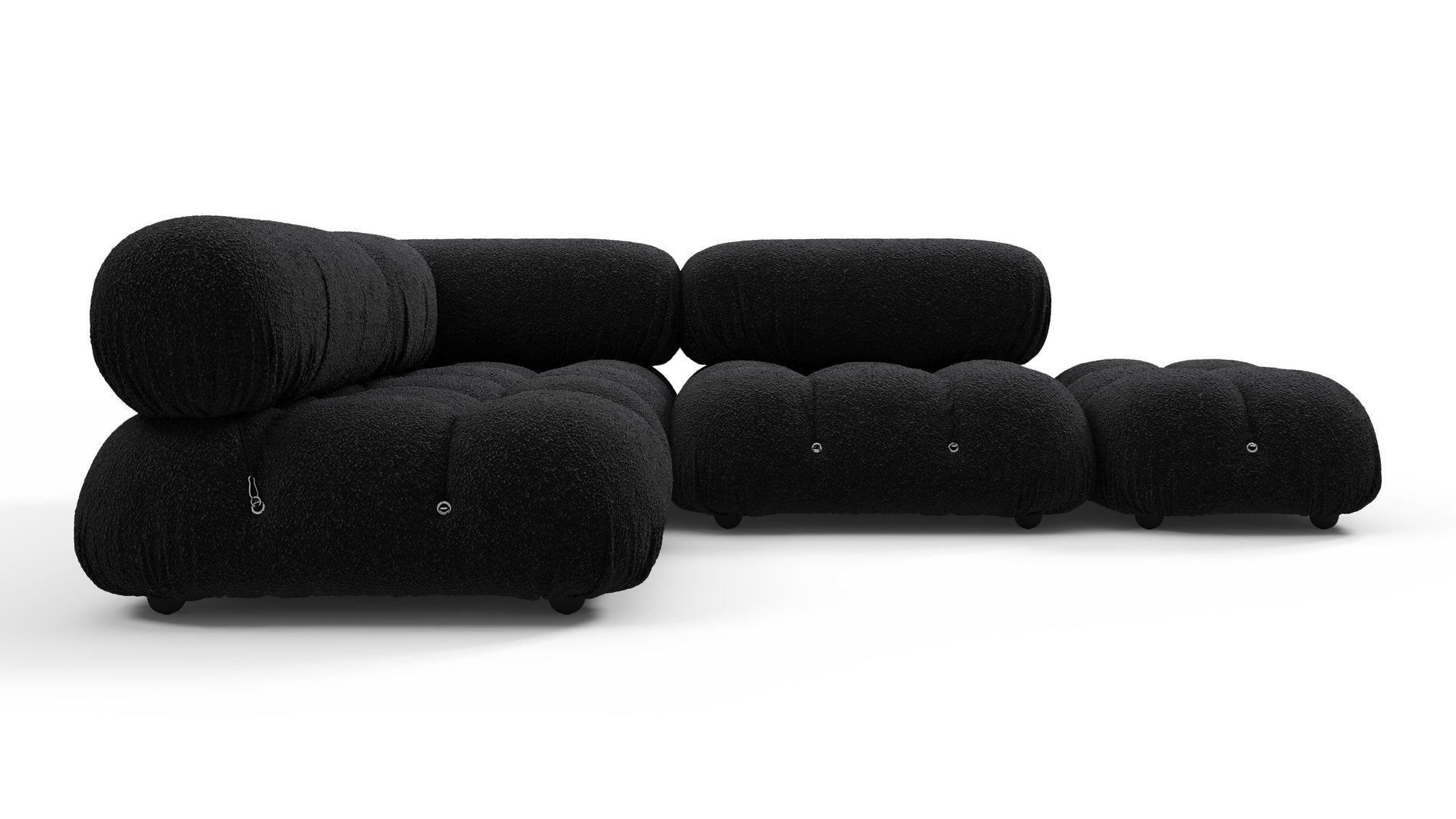 Bellini SectionalBlack Boucle