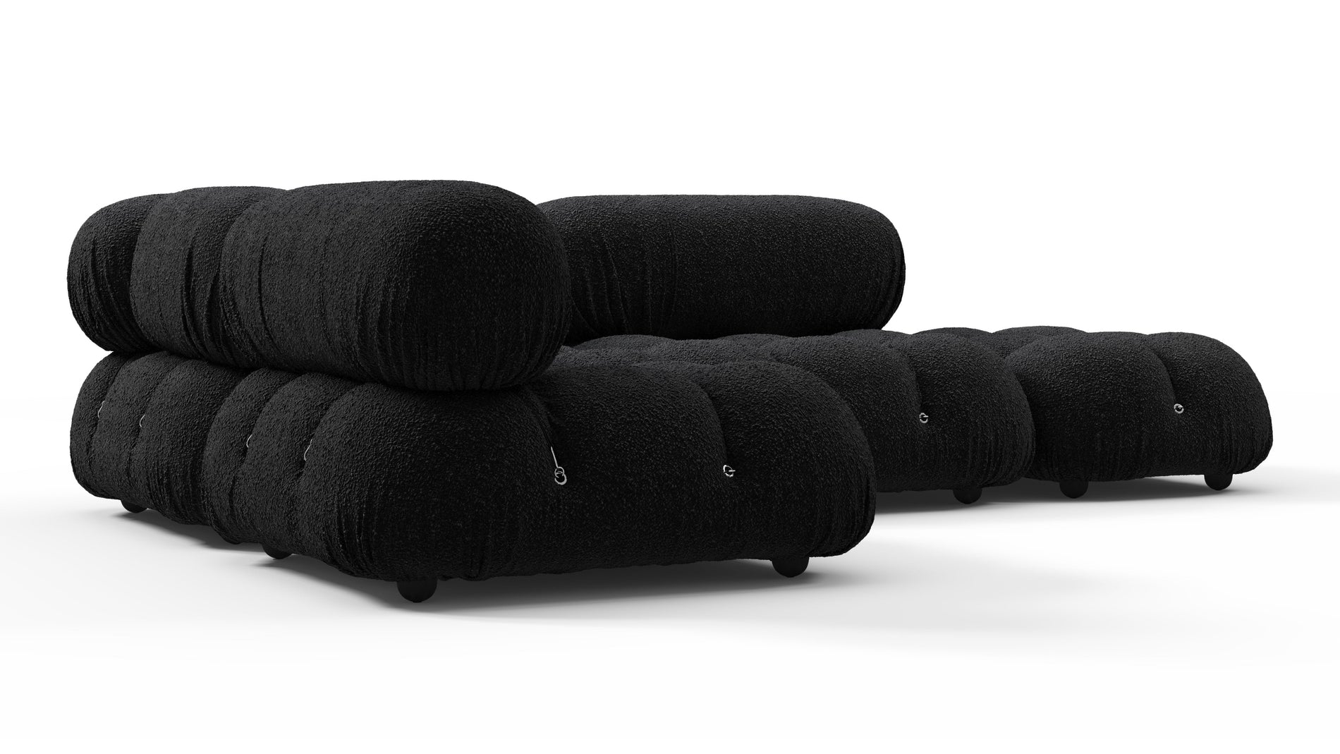 Bellini SectionalBlack Boucle