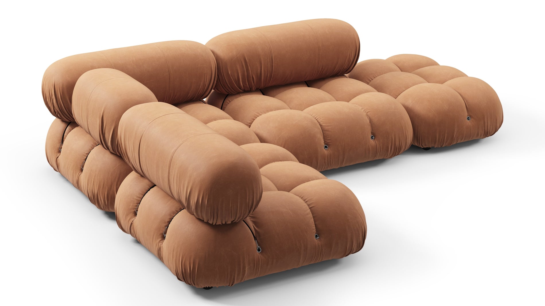 Bellini SectionalTan Vegan Leather