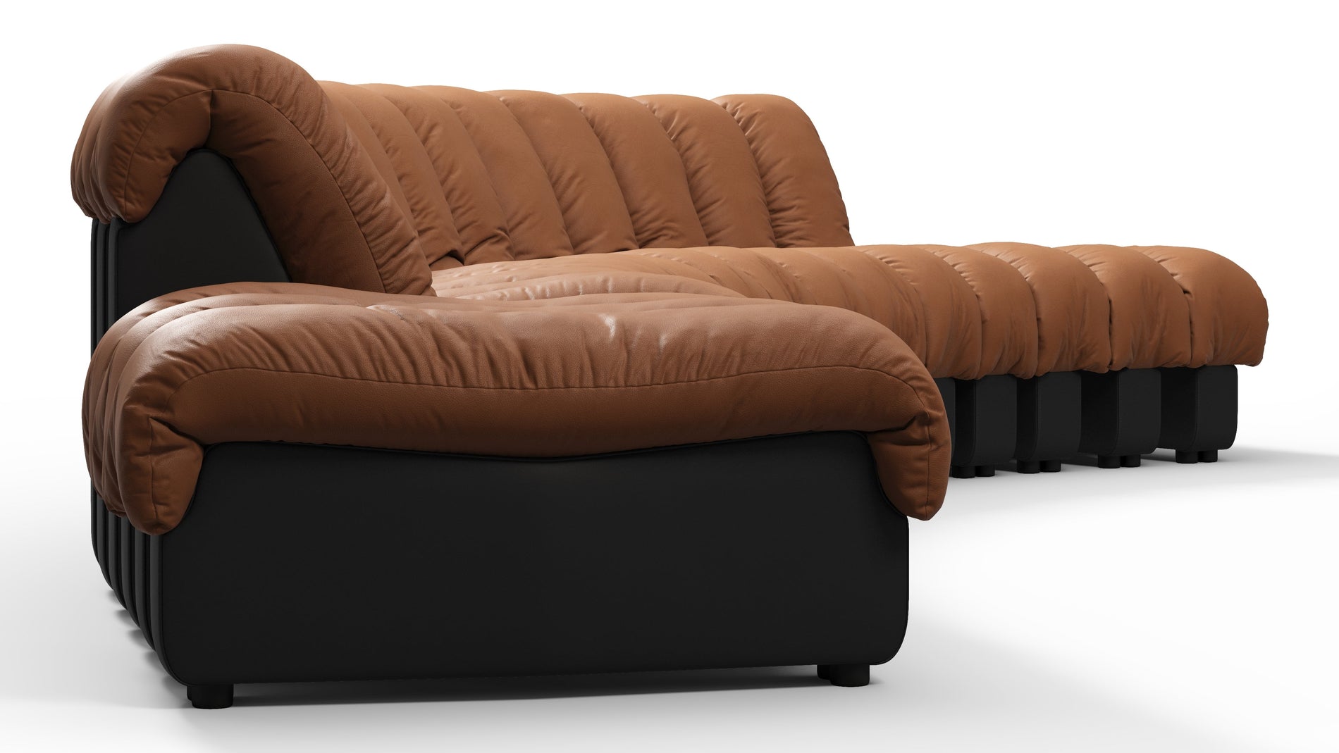 DS 600Vintage Tan and Black Vegan Leather