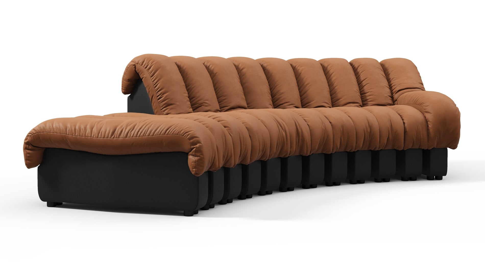 DS 600Vintage Tan and Black Vegan Leather
