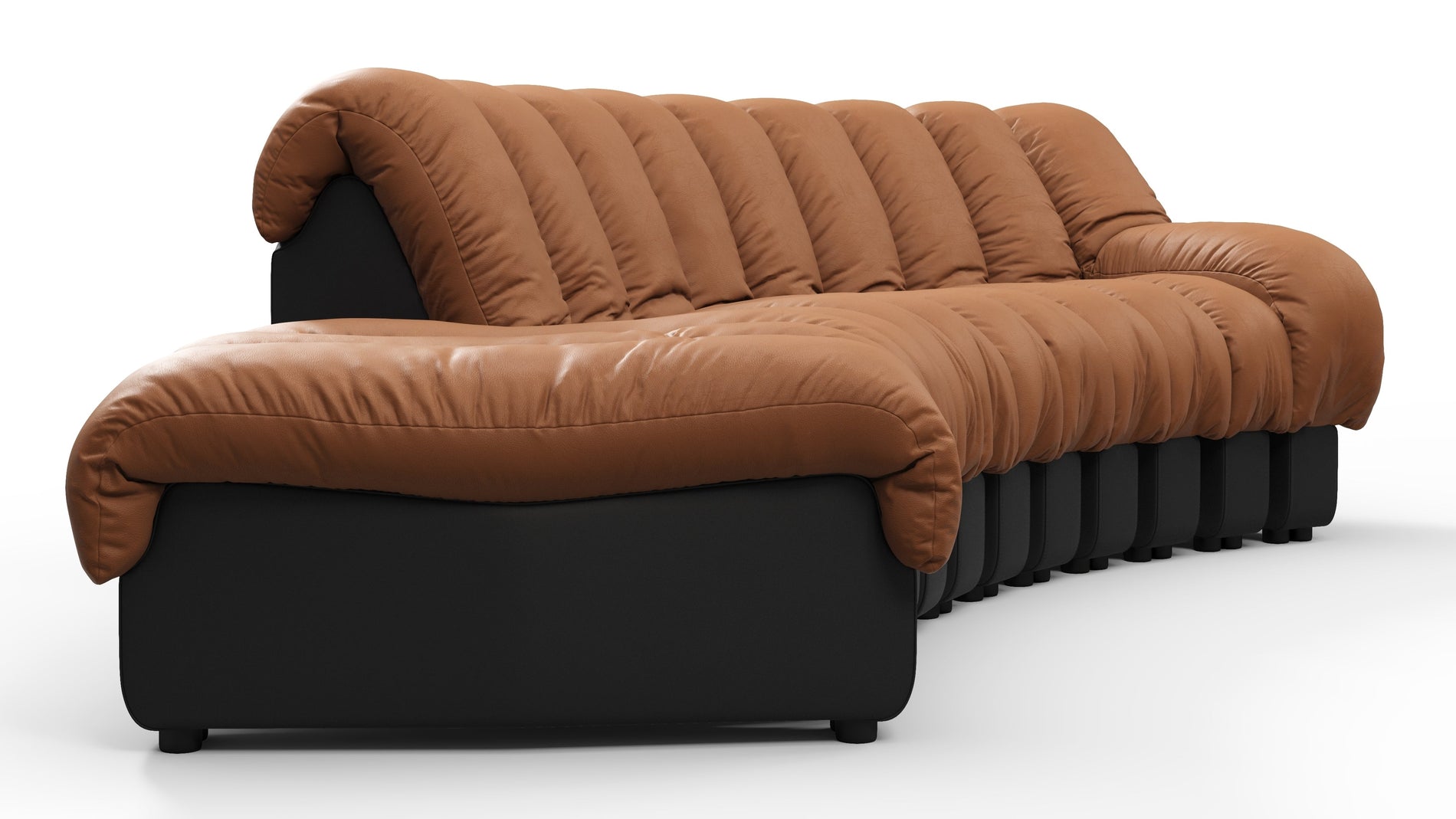DS 600Vintage Tan and Black Vegan Leather