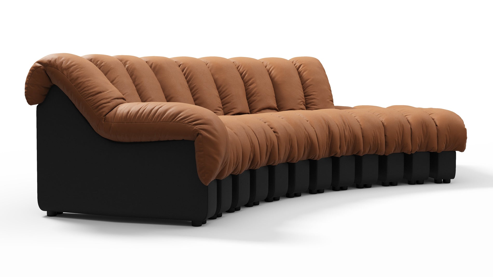 DS 600Vintage Tan and Black Vegan Leather