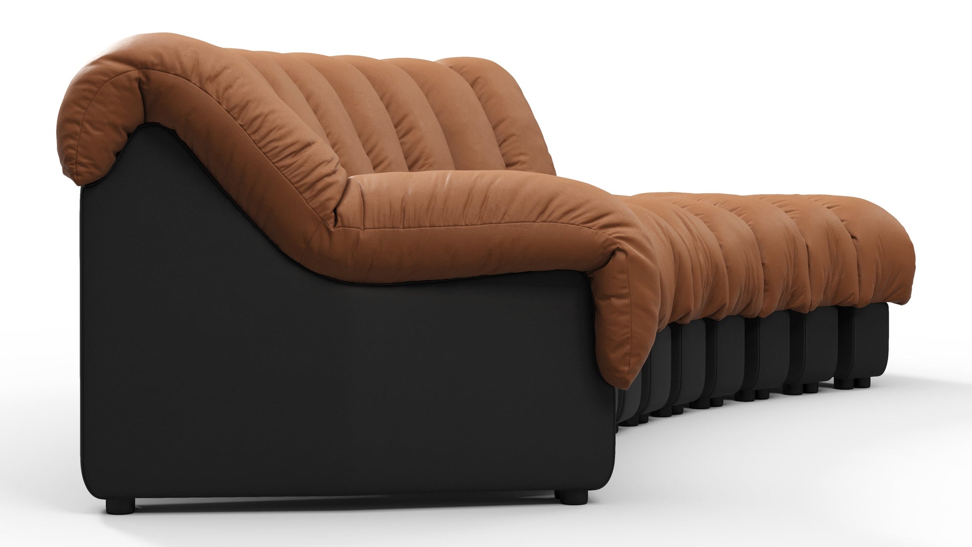 DS 600Vintage Tan and Black Vegan Leather