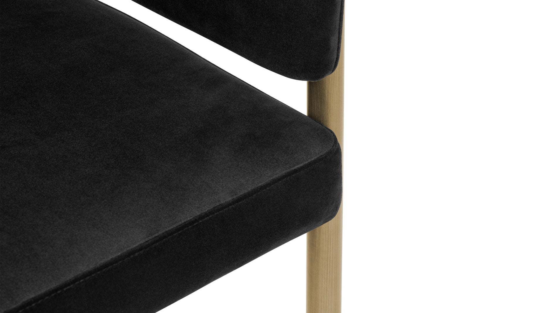 EsmeBlack Plush Velvet and Brushed Brass