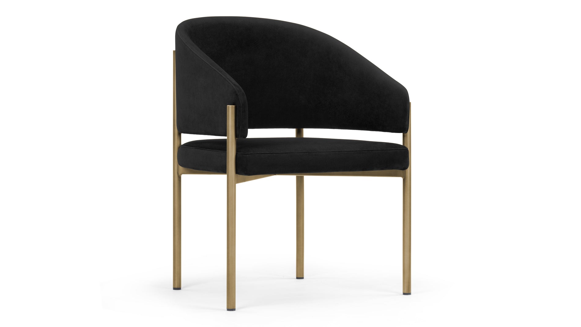 EsmeBlack Plush Velvet and Brushed Brass