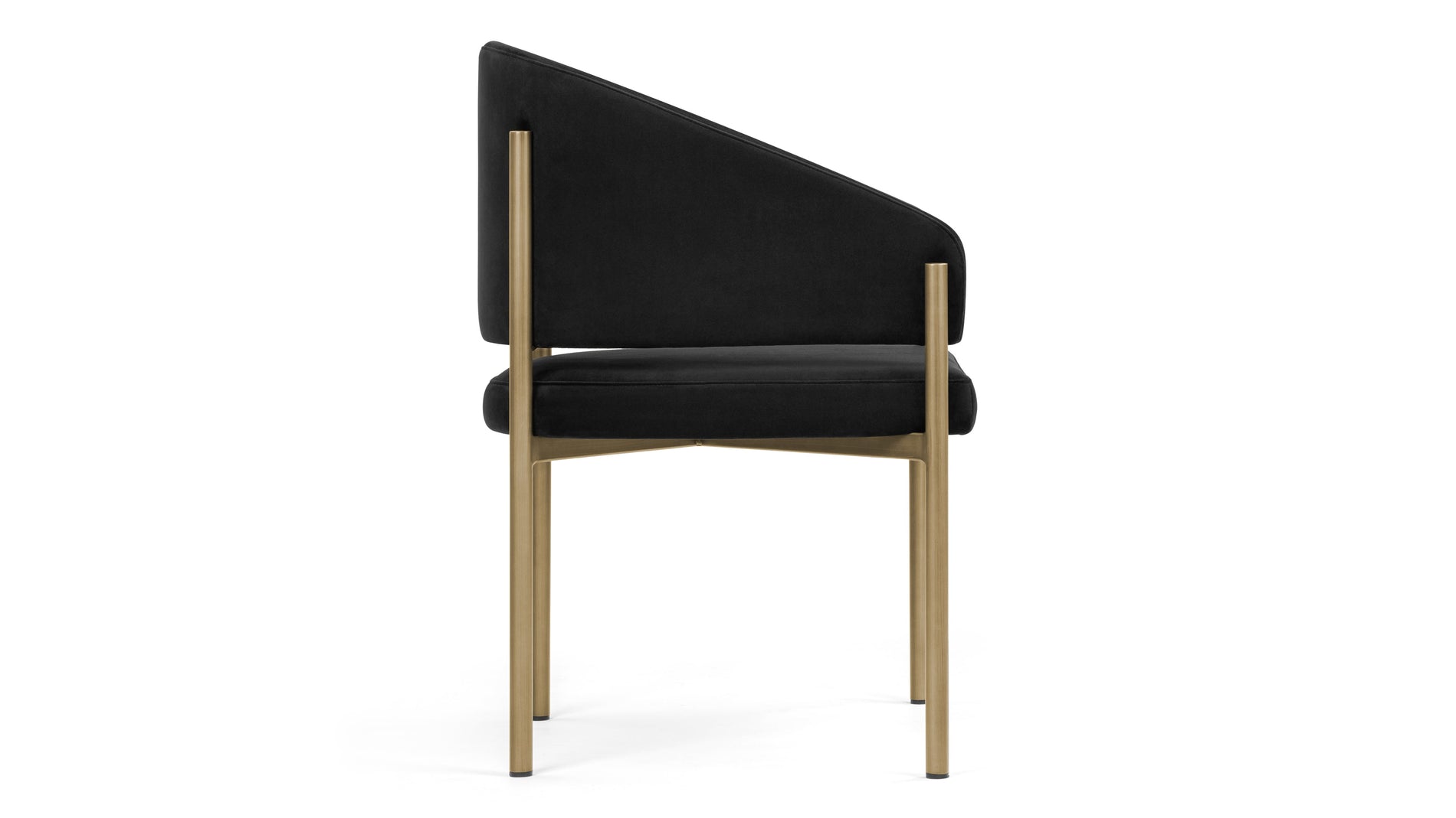 EsmeBlack Plush Velvet and Brushed Brass