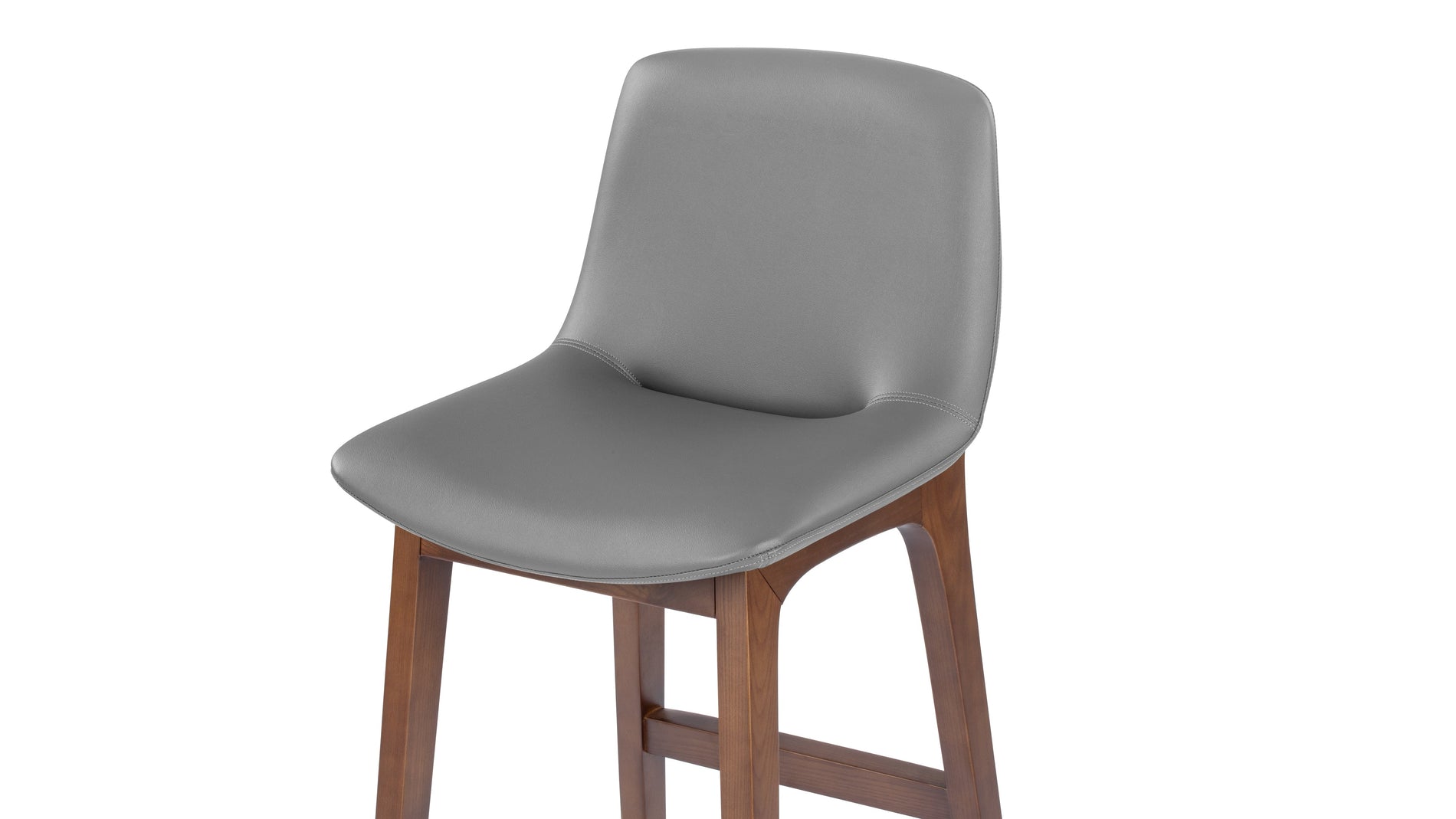 LeBlancGlacier Gray Vegan Leather and Walnut