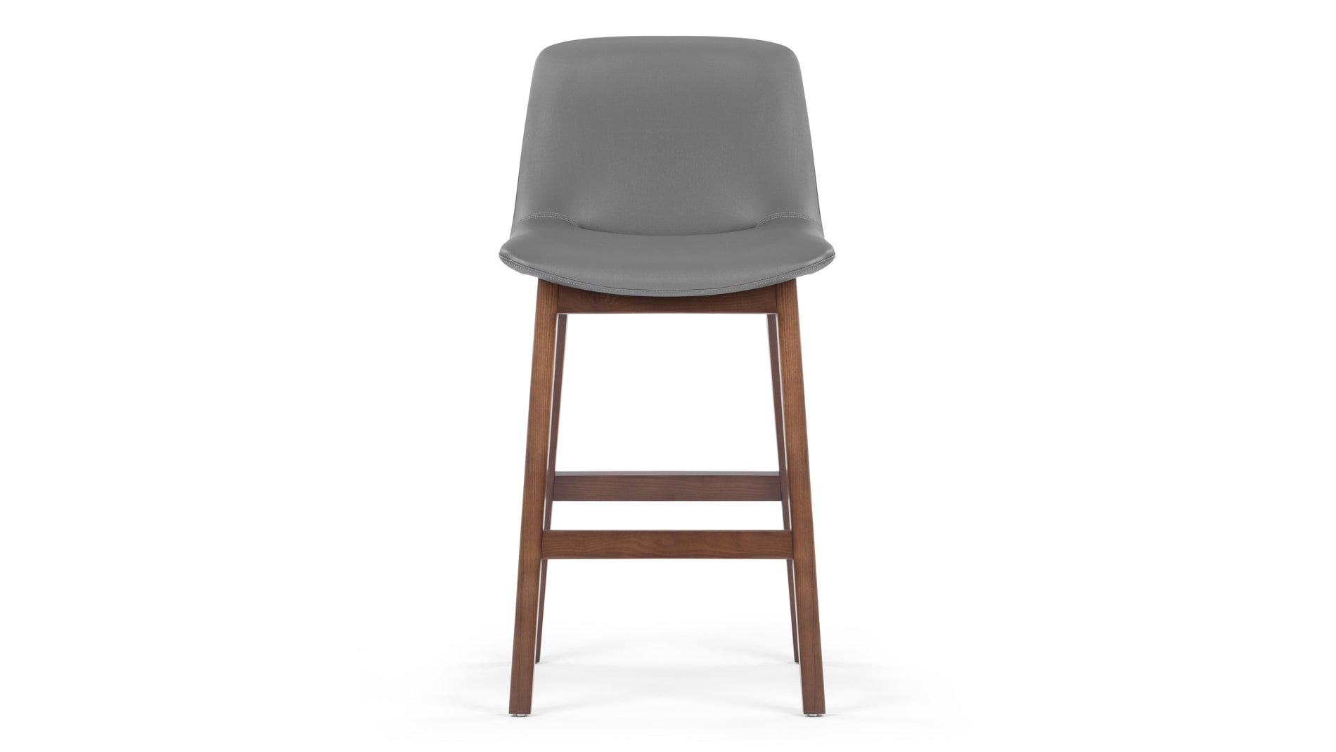 LeBlancGlacier Gray Vegan Leather and Walnut