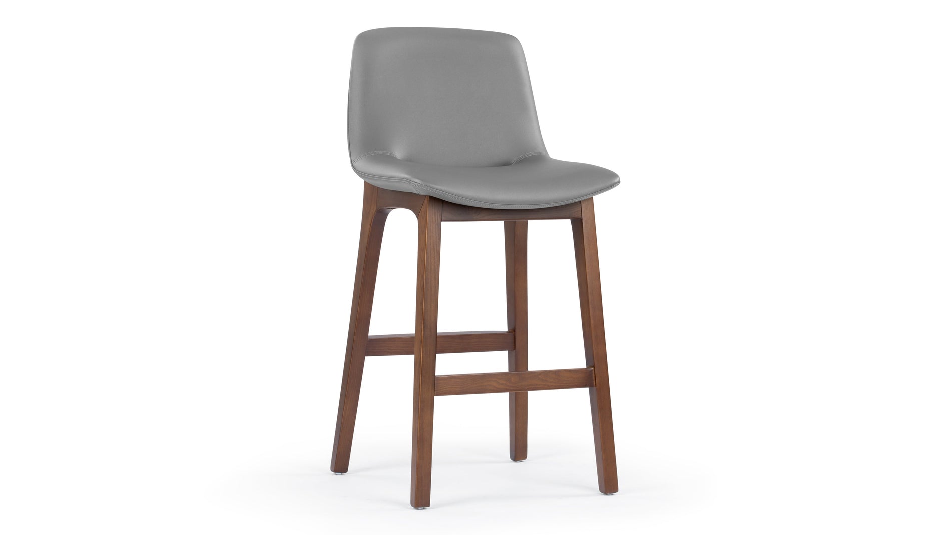 LeBlancGlacier Gray Vegan Leather and Walnut