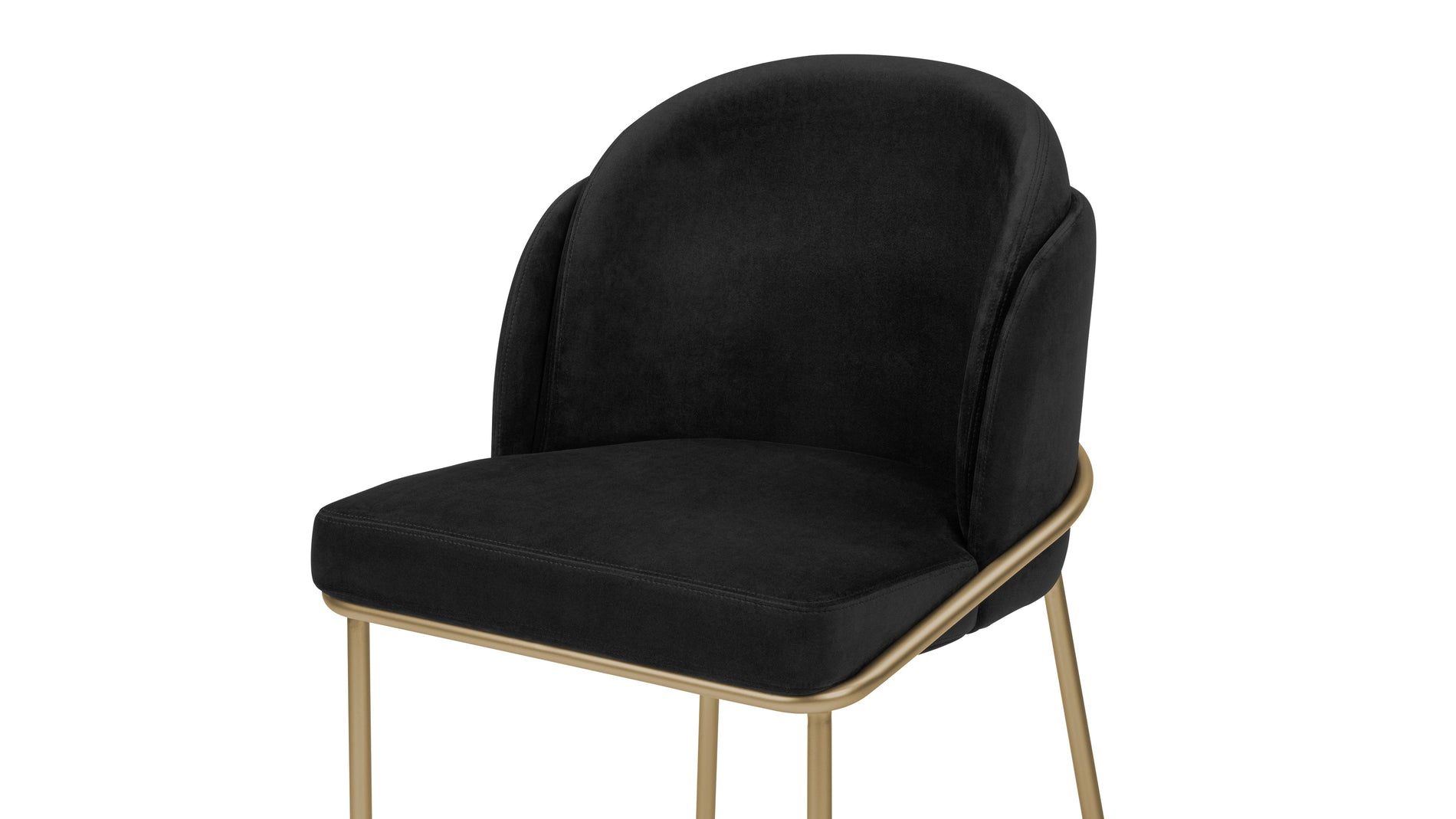 AbenBlack Velvet with Brass Legs