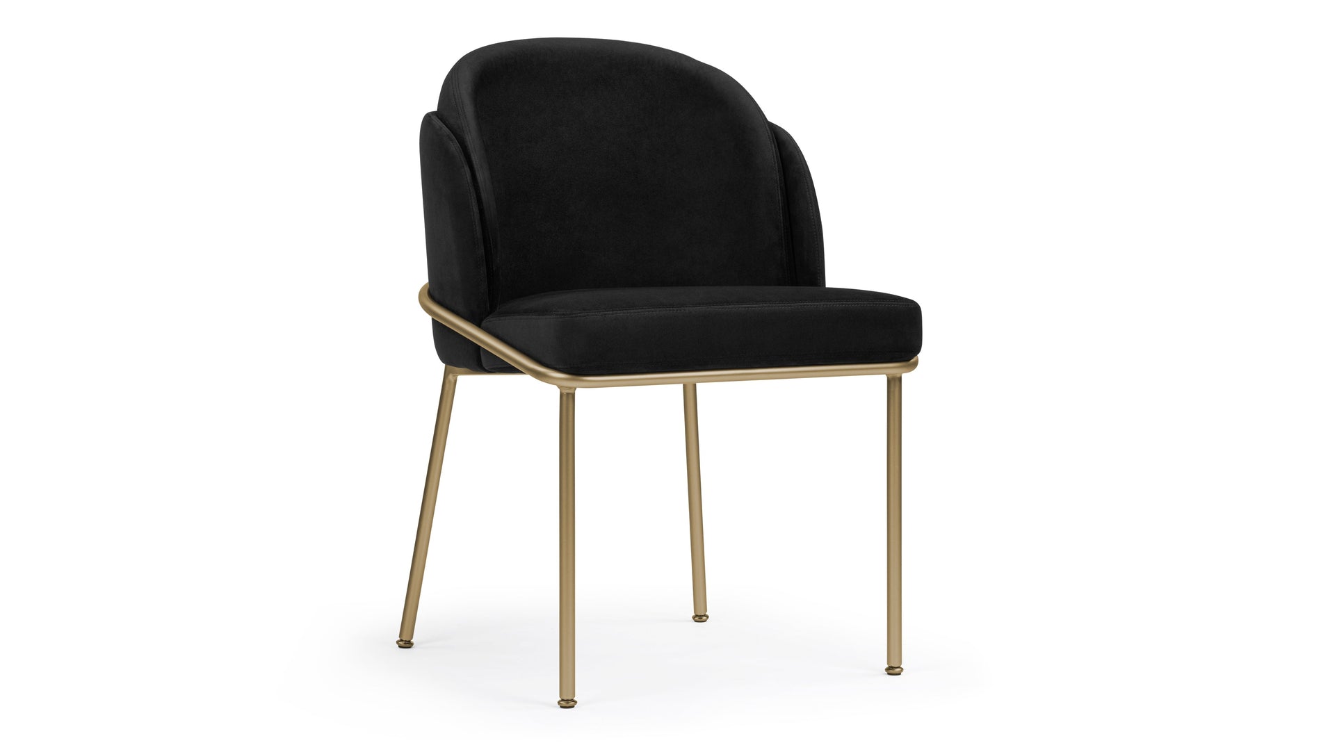AbenBlack Velvet with Brass Legs