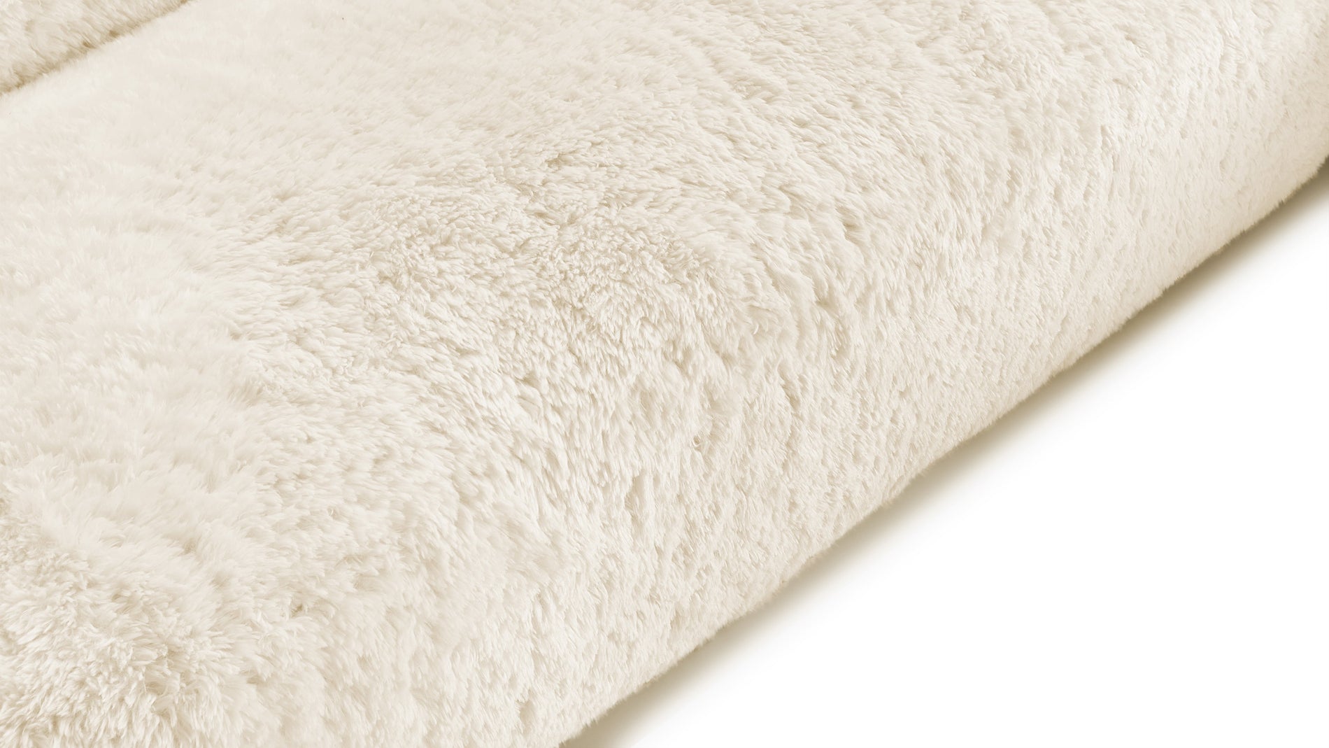 IonaIona - Iona Sectional, Left Chaise, White Long Hair Sherpa