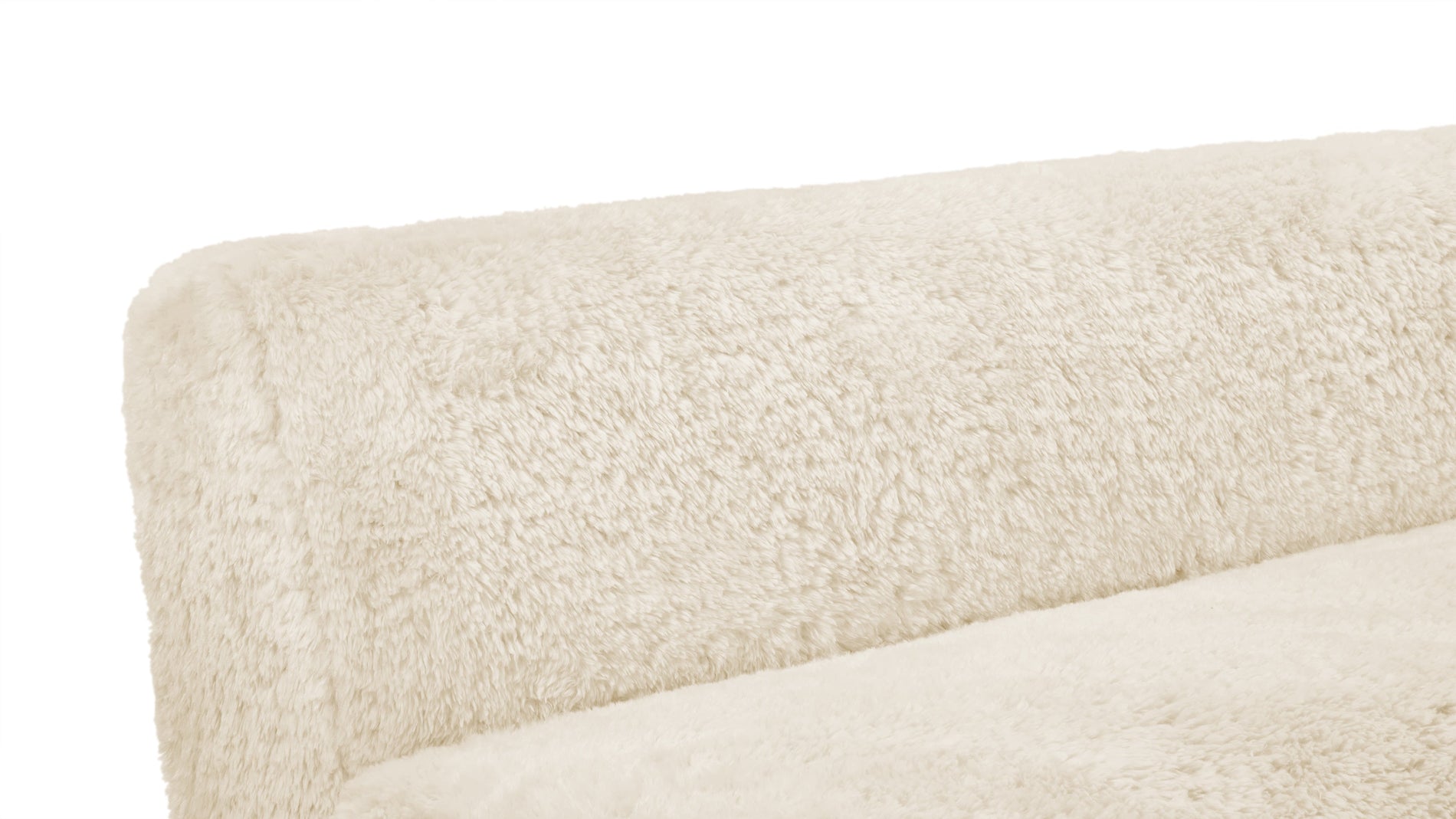IonaIona - Iona Sectional, Right Corner, White Long Hair Sherpa