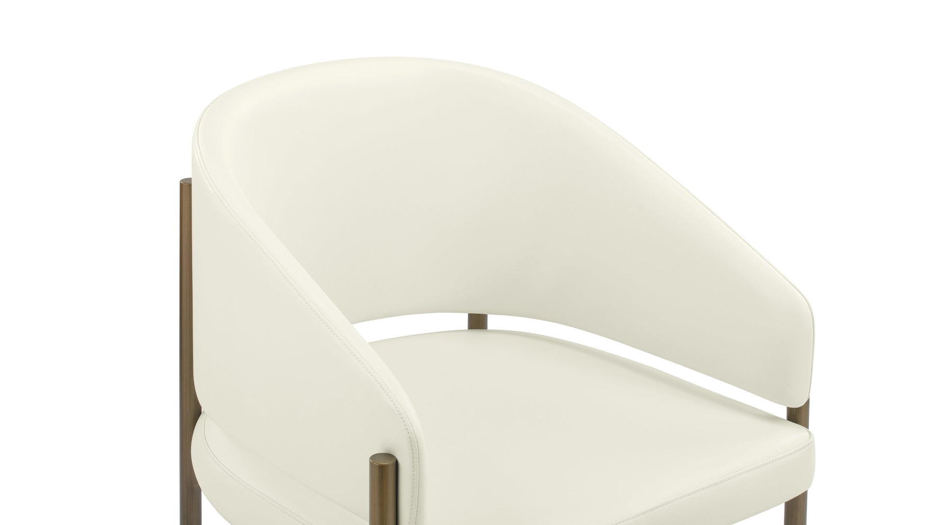 EsmeEggshell Vegan Leather and Brushed Brass