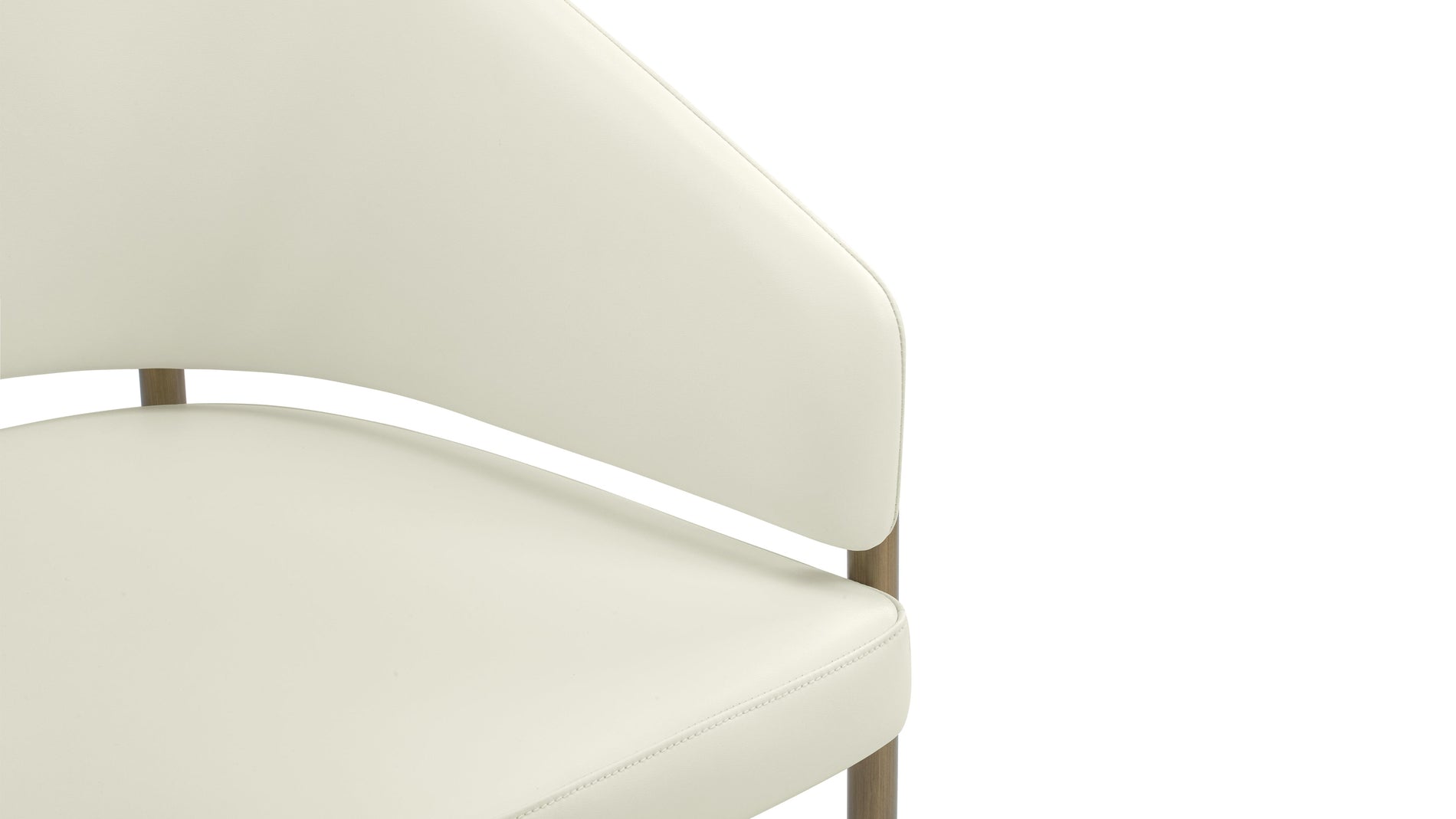 EsmeEggshell Vegan Leather and Brushed Brass